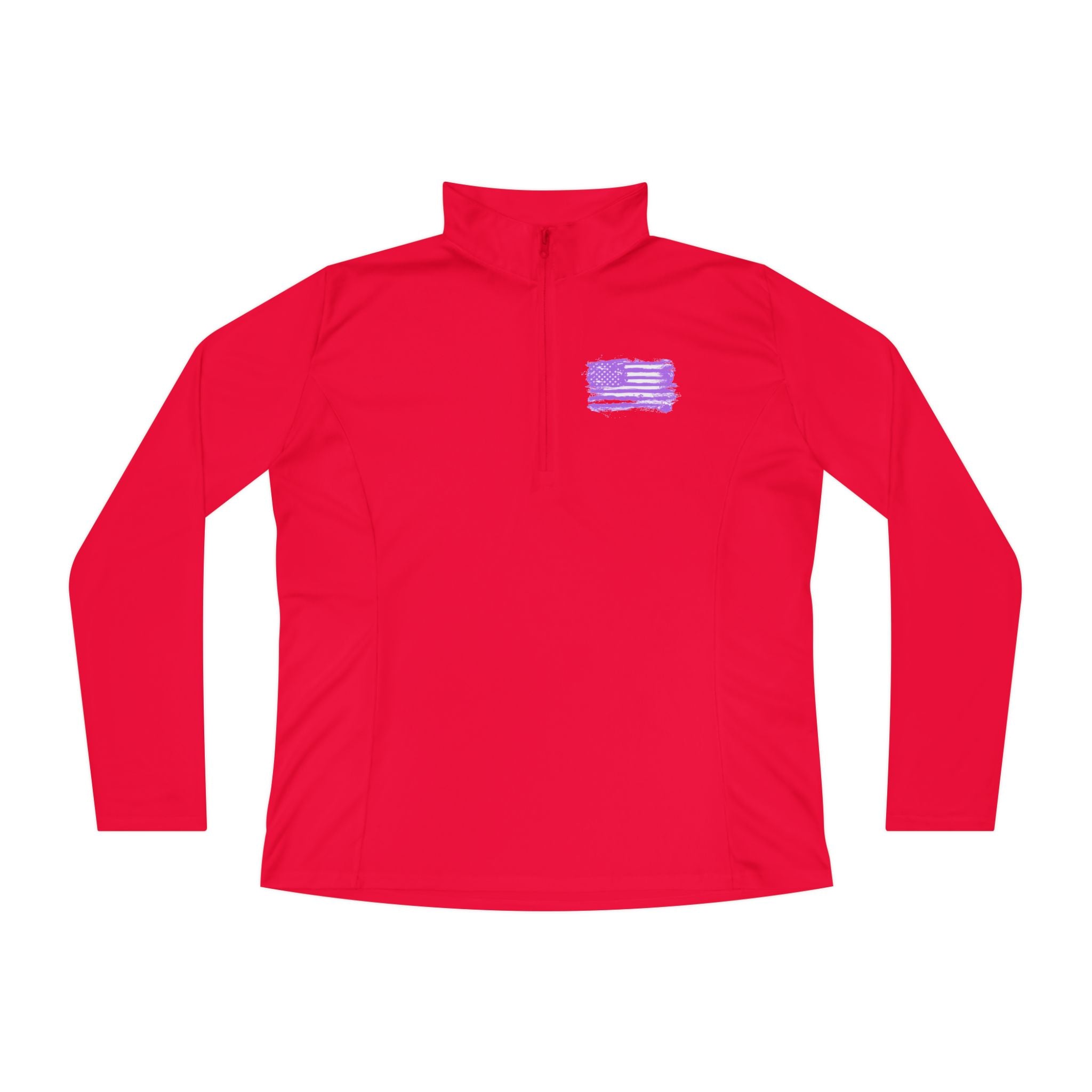 Ladies Quarter-Zip Pullover with Motivational Running Design, Athletic Apparel, Activewear, Sportswear, Fitness Gift, Running Top