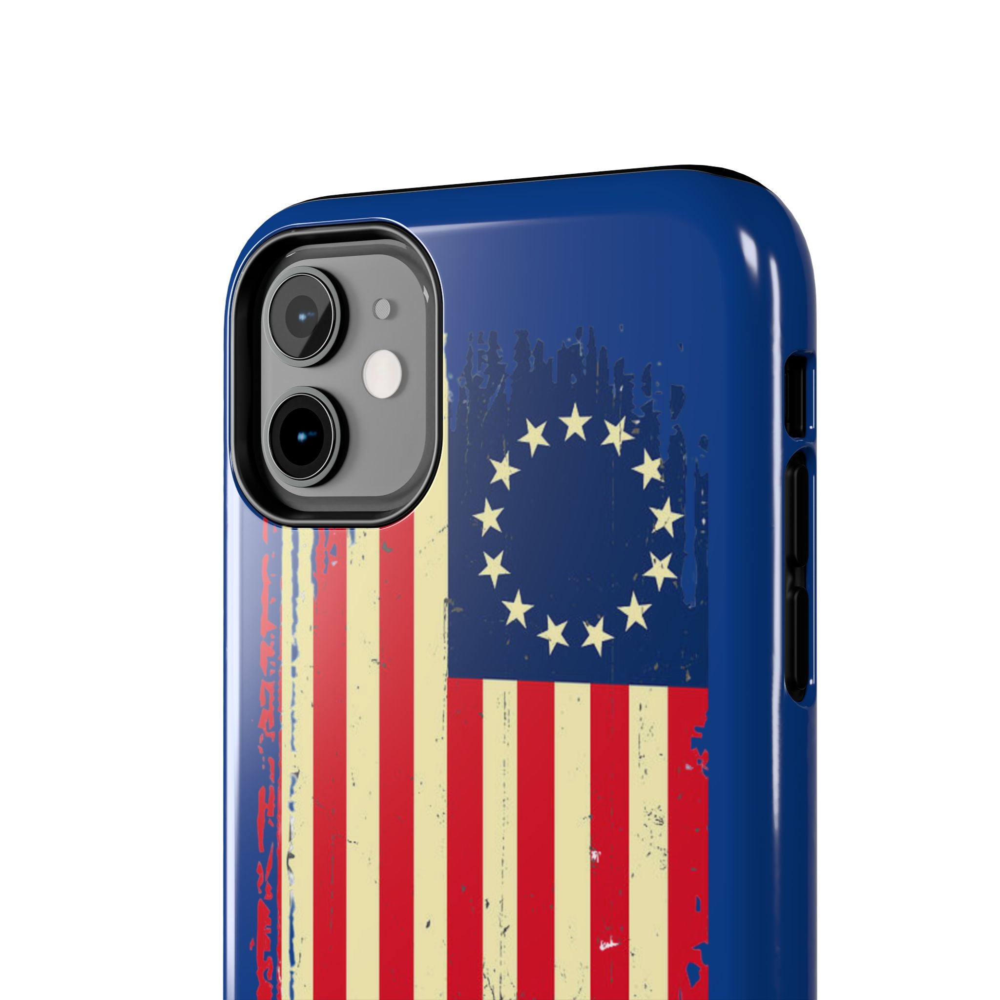 Patriotic Phone Cases with Vintage Flag Design, Tough Case for Independence Day, Memorial Day, 4th of July, Gift for Veterans, USA Pride