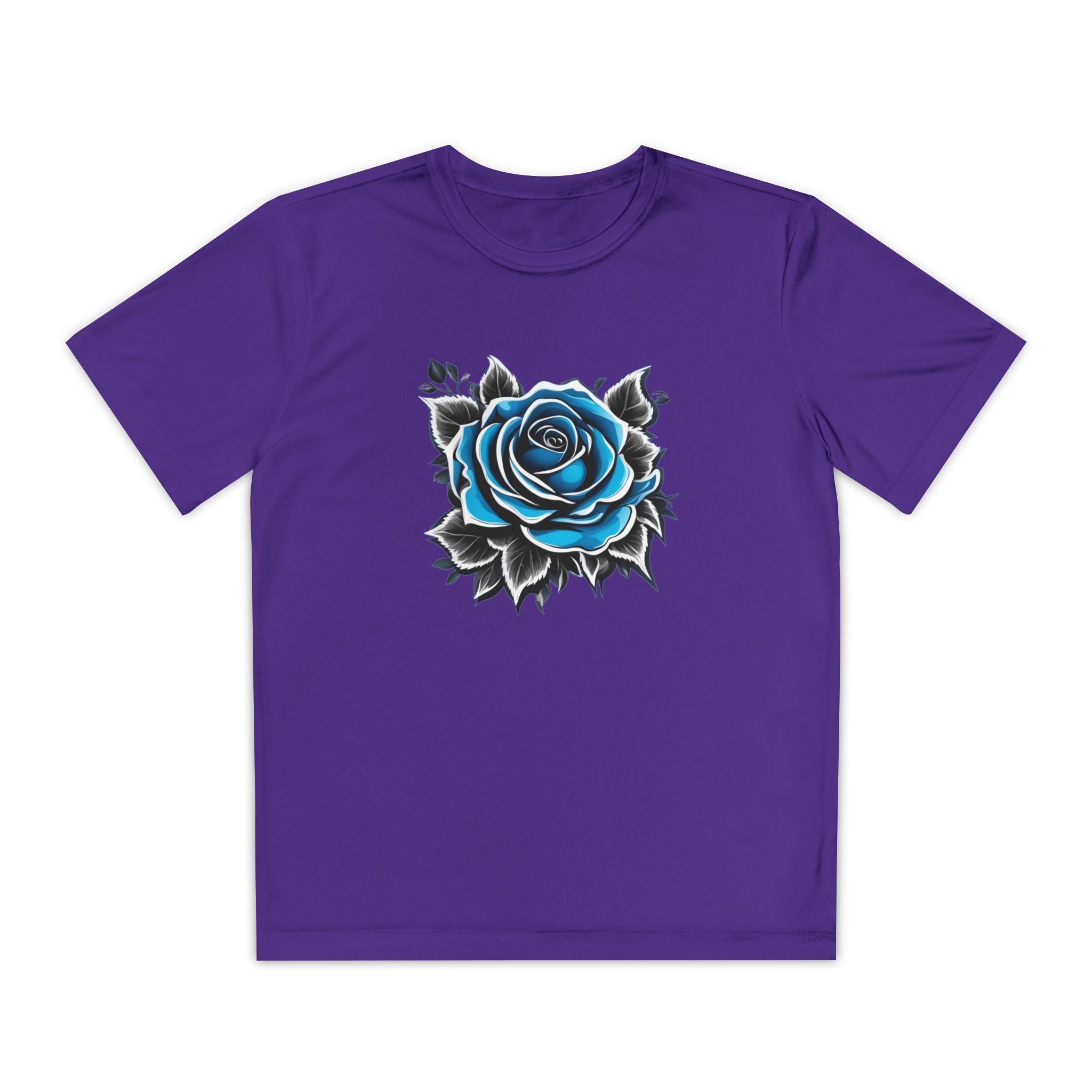 Flower Youth T-Shirt Sports Graphic Tee, Cool Athletic Shirt for Kids
