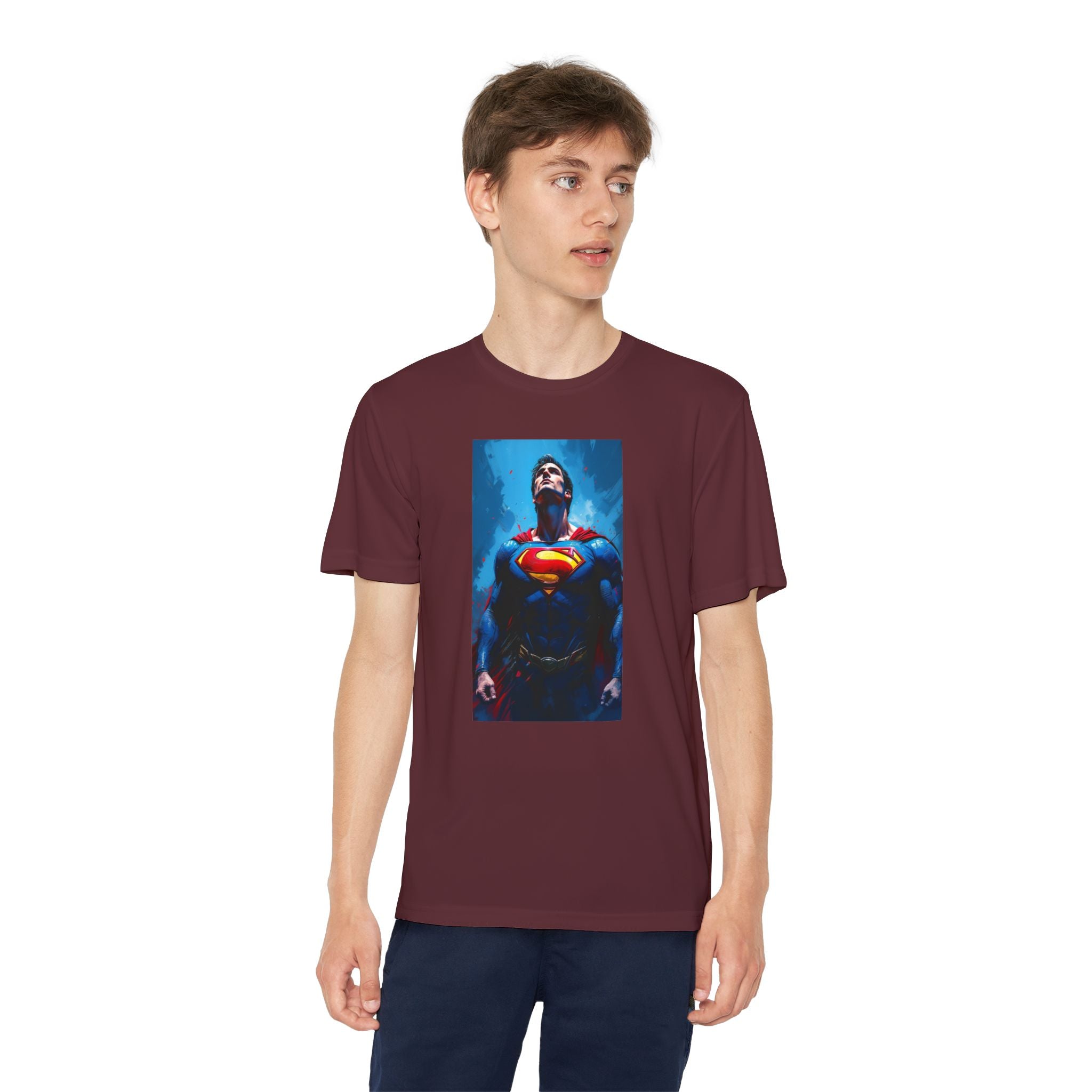 Superman Superhero Marvel T-Shirt, Youth Competitor Tee,  Kids Comic Book Hero Top, Children's Graphic Tee, Youth Super Power T-Shirt