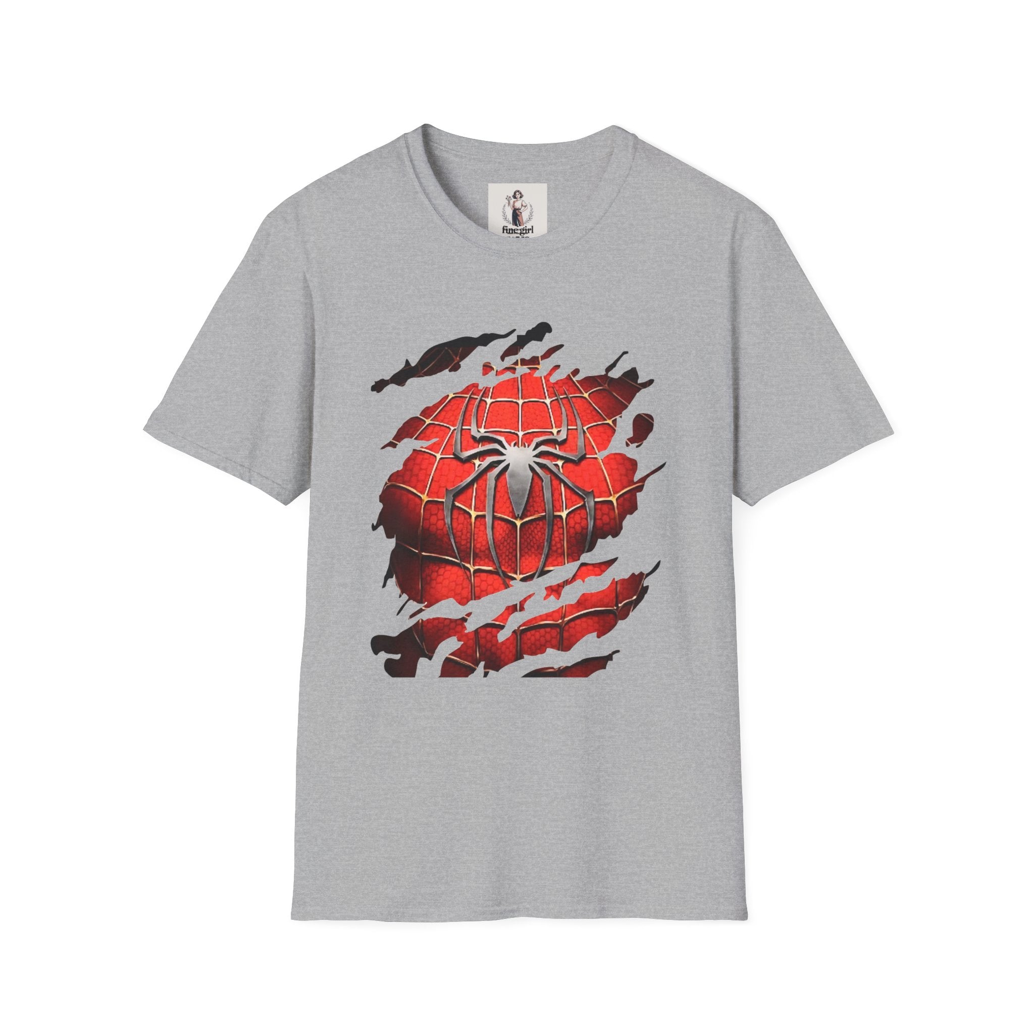 Spiderman Superhero Marvel Unisex Softstyle T-Shirt, Comic Book Tee, Geeky Clothing, Cosplay Costume Top