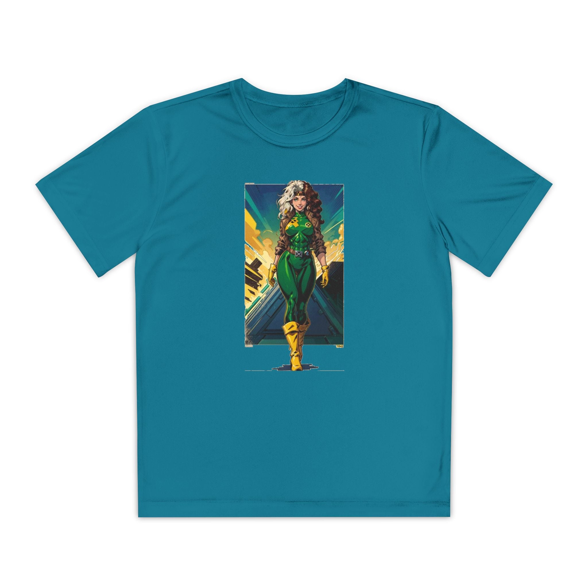 Superhero Youth T-Shirt Sports Graphic Tee, Cool Athletic Shirt for Kids