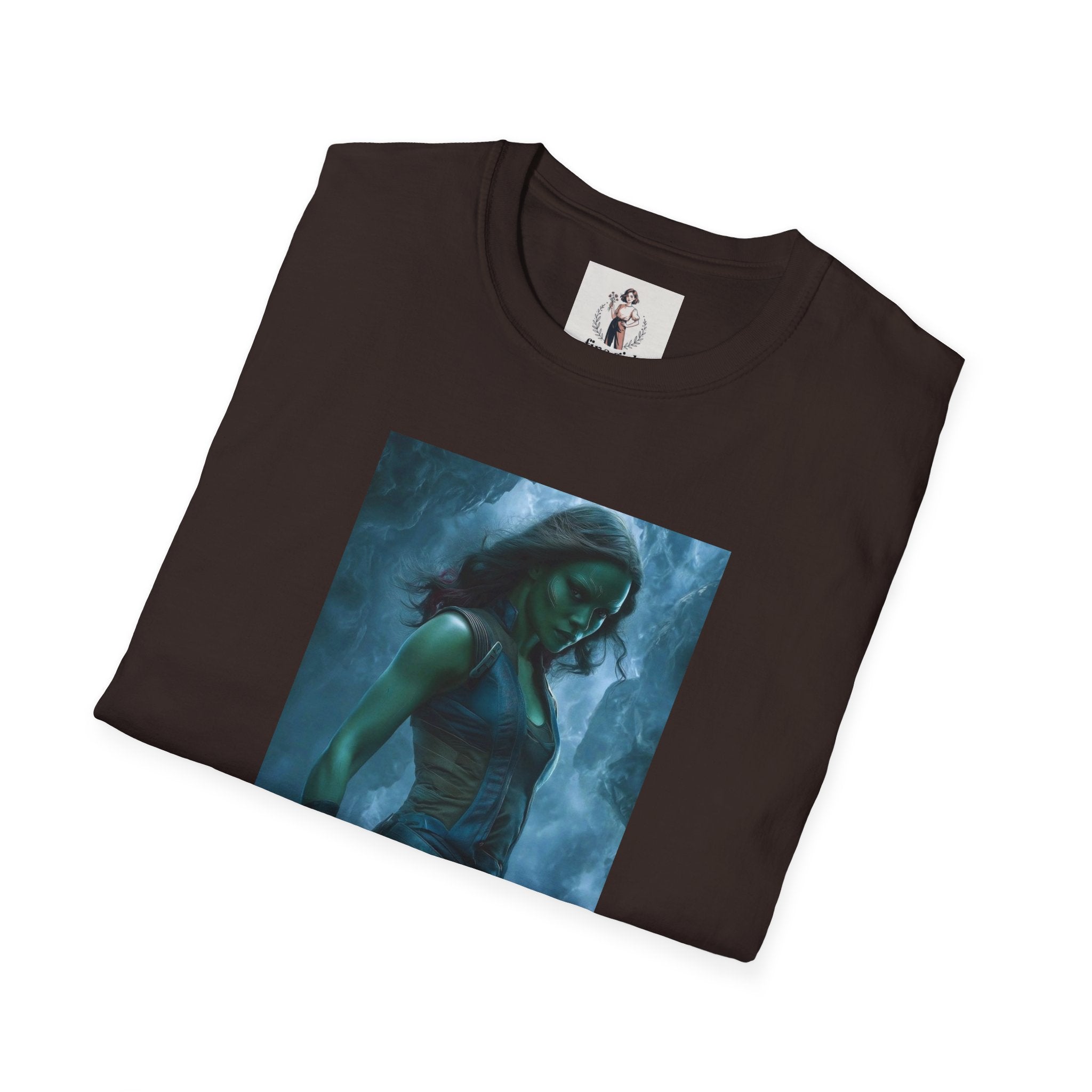 Gamora From Gardians Of The Galaxy Superhero Marvel Unisex Softstyle T-Shirt, Comic Book Tee, Geeky Clothing, Cosplay Costume Top