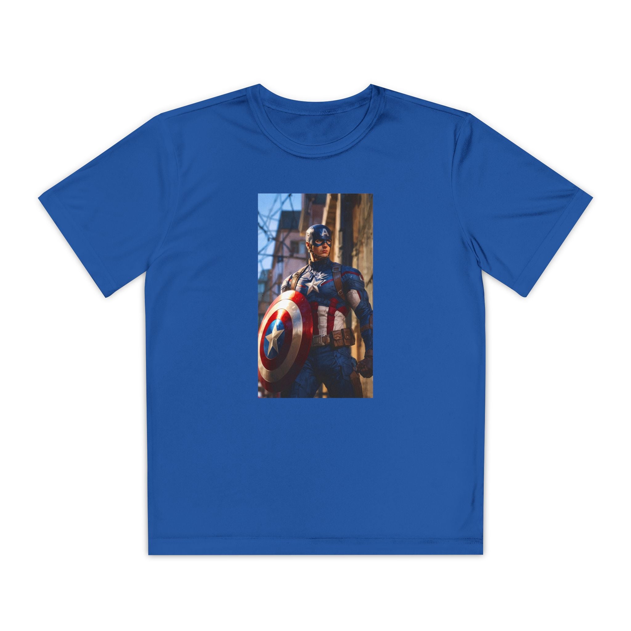 Captain America Superhero Marvel Patriotic, Kids Graphic T-Shirt, Boys Hero Top, Girls Comic Book Clothing, Birthday