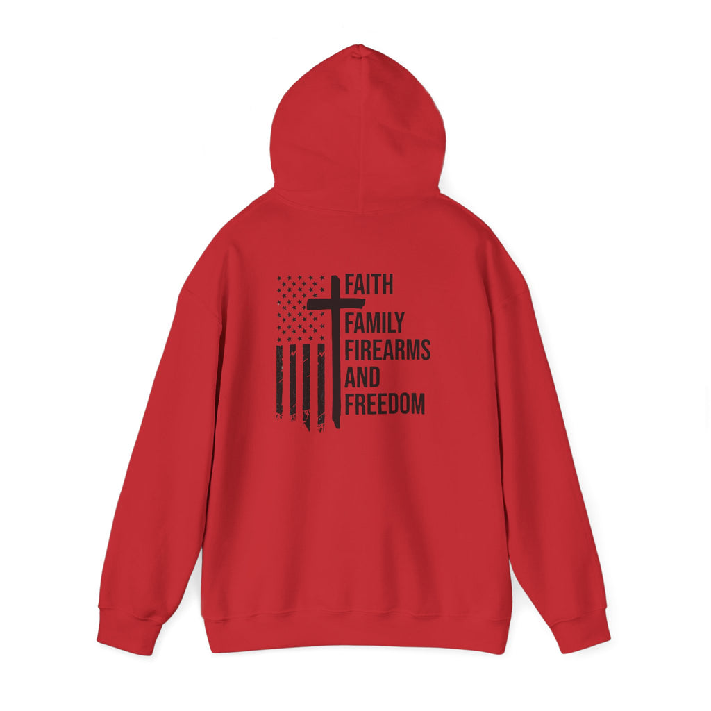 Hooded Sweatshirt - Faith Family Firearms Freedom Design