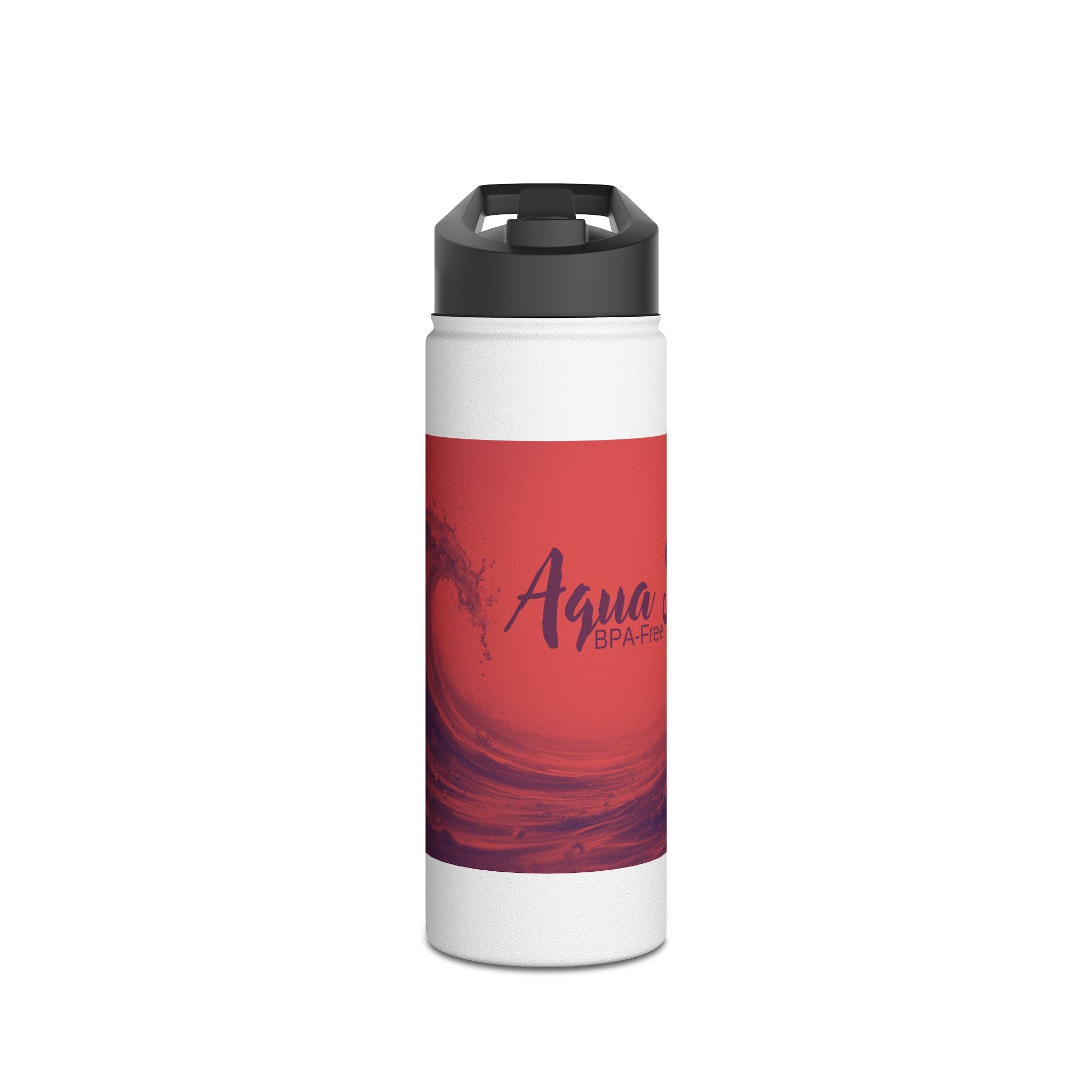 Aqua Wave Stainless Steel Water Bottle, Hydration Gift, Outdoor Adventure, Beach Vibes, Eco-Friendly, Travel Companion
