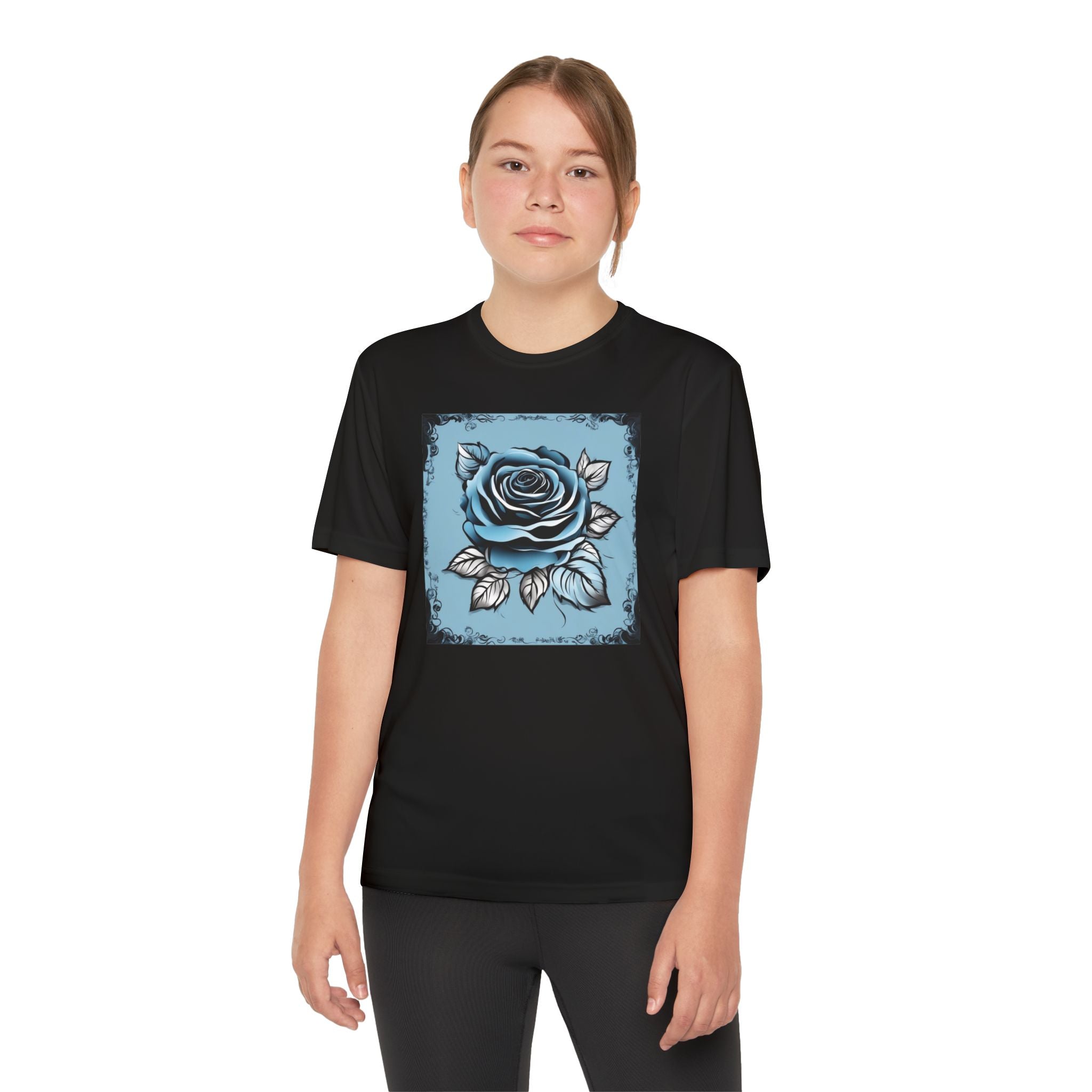 Flower Youth Tshirt, Girls Floral Tee, Kids Spring Shirt, Children's Botanical Top, Teen Blossom T-Shirt