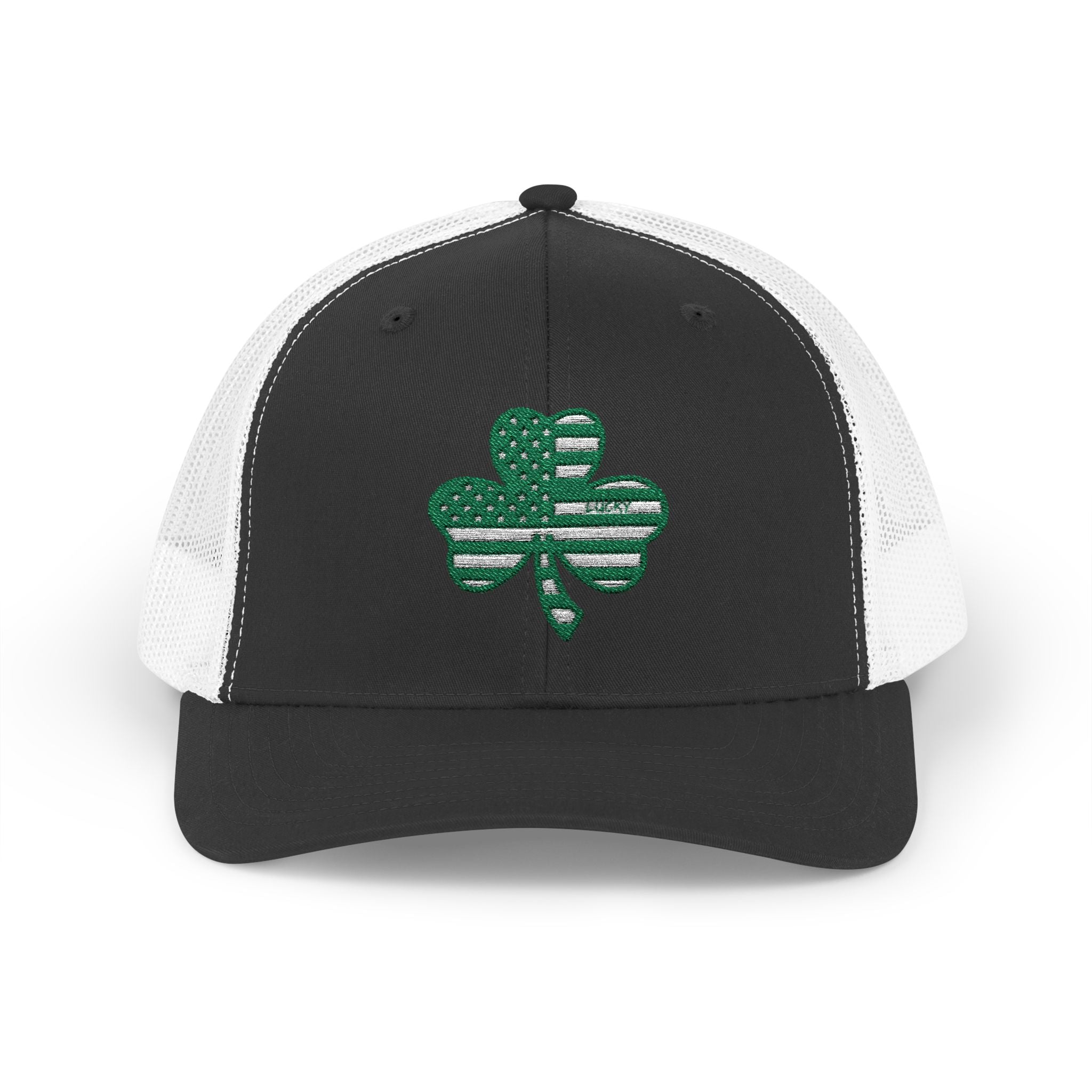 St. Patrick's Day Lucky 4-Leaf Clover Snapback Trucker Cap