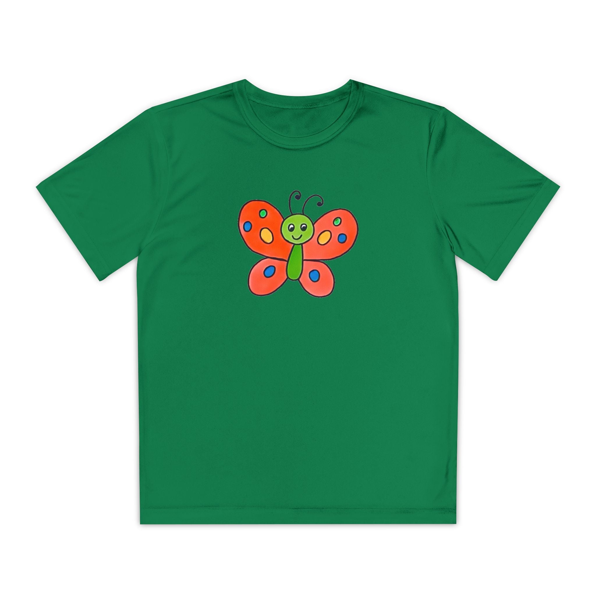 Butterffy Youth T-Shirt Sports Graphic Tee, Cool Athletic Shirt for Kids, Perfect for Sports Events, Team Spirit