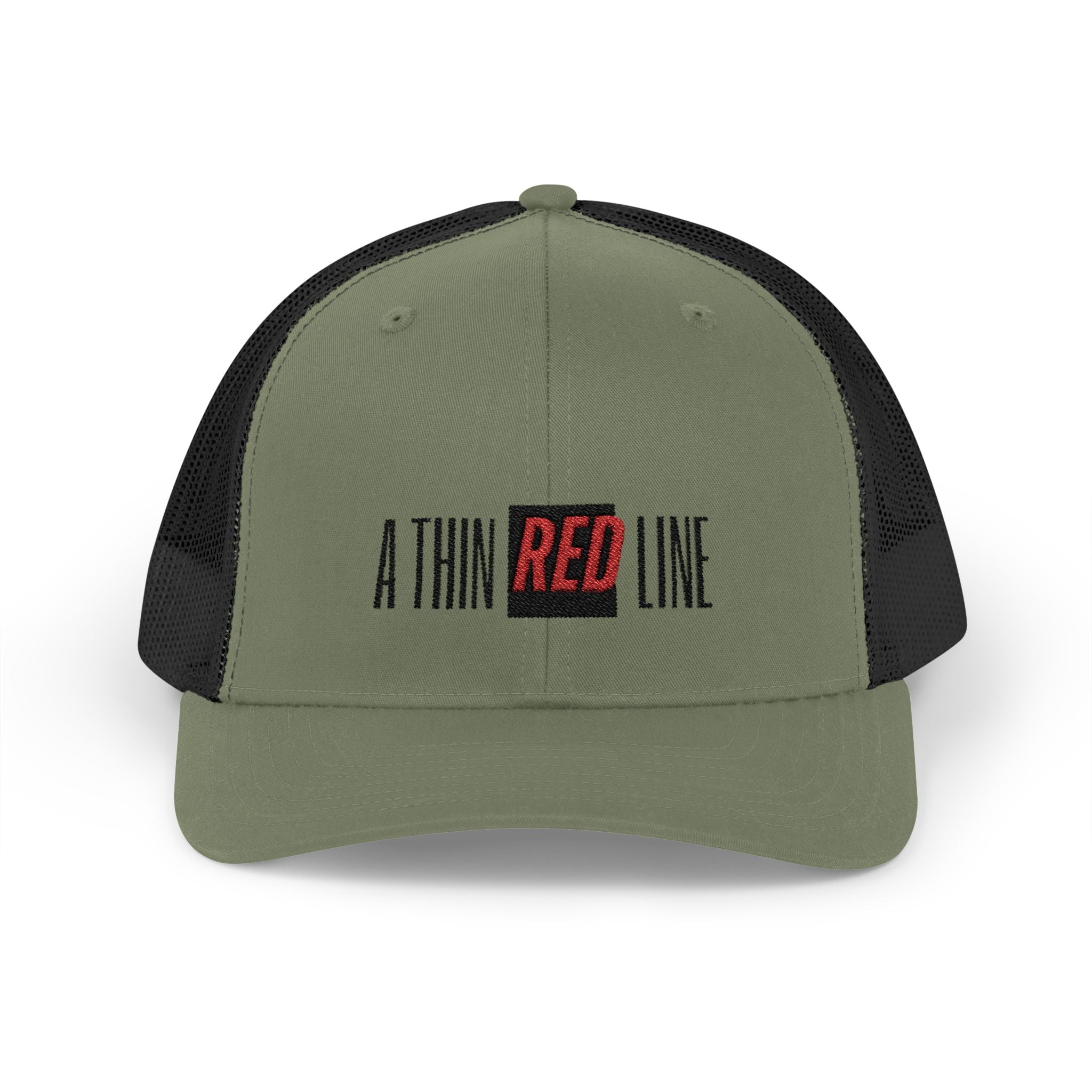 Firefighter Thin Red Line Snapback Trucker Cap with Thin Red Line Design, Ideal for First Responders, Everyday Wear
