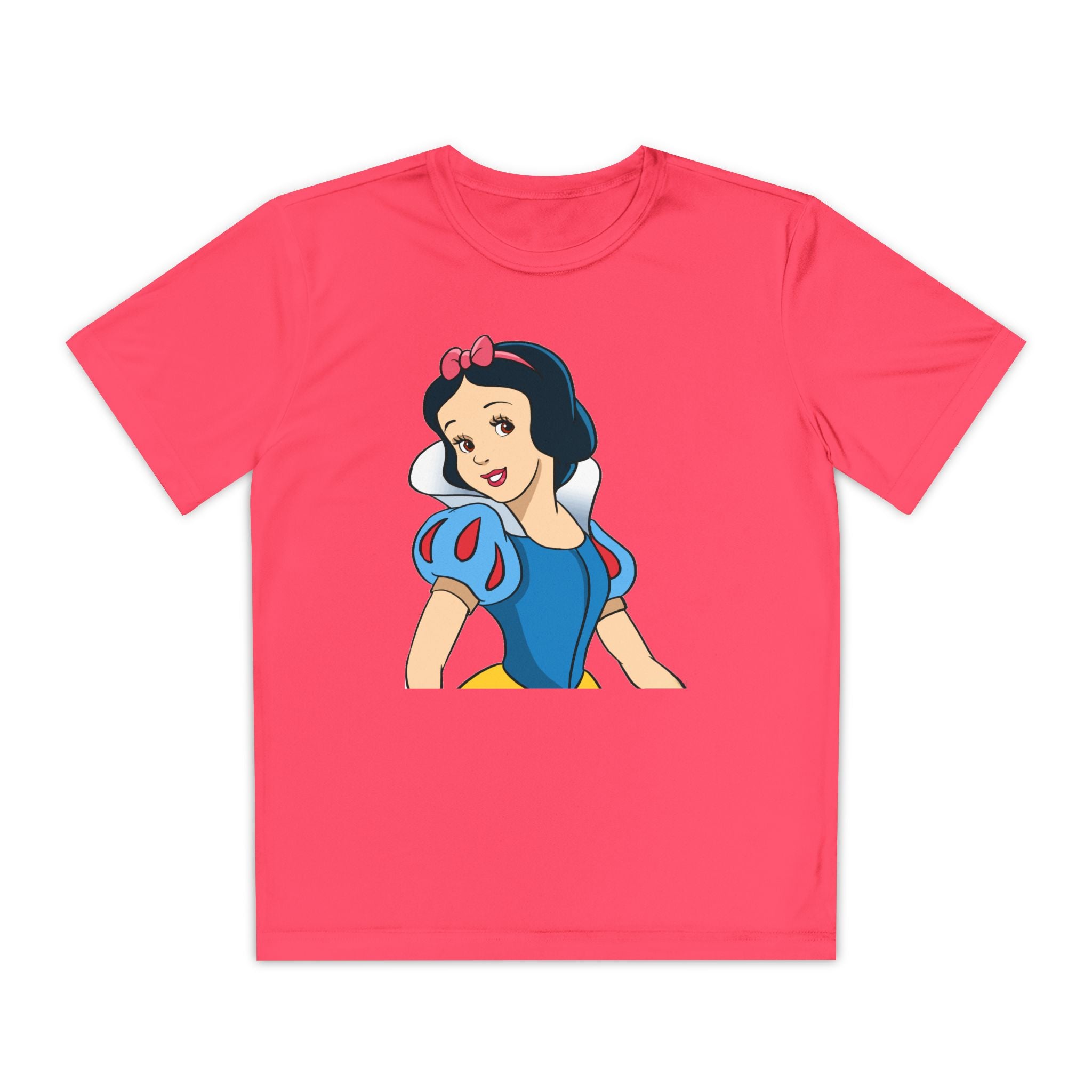 Snow White Youth T-Shirt Sports Graphic Tee, Cool Athletic Shirt for Kids, Perfect for Sports Events, Team Spirit