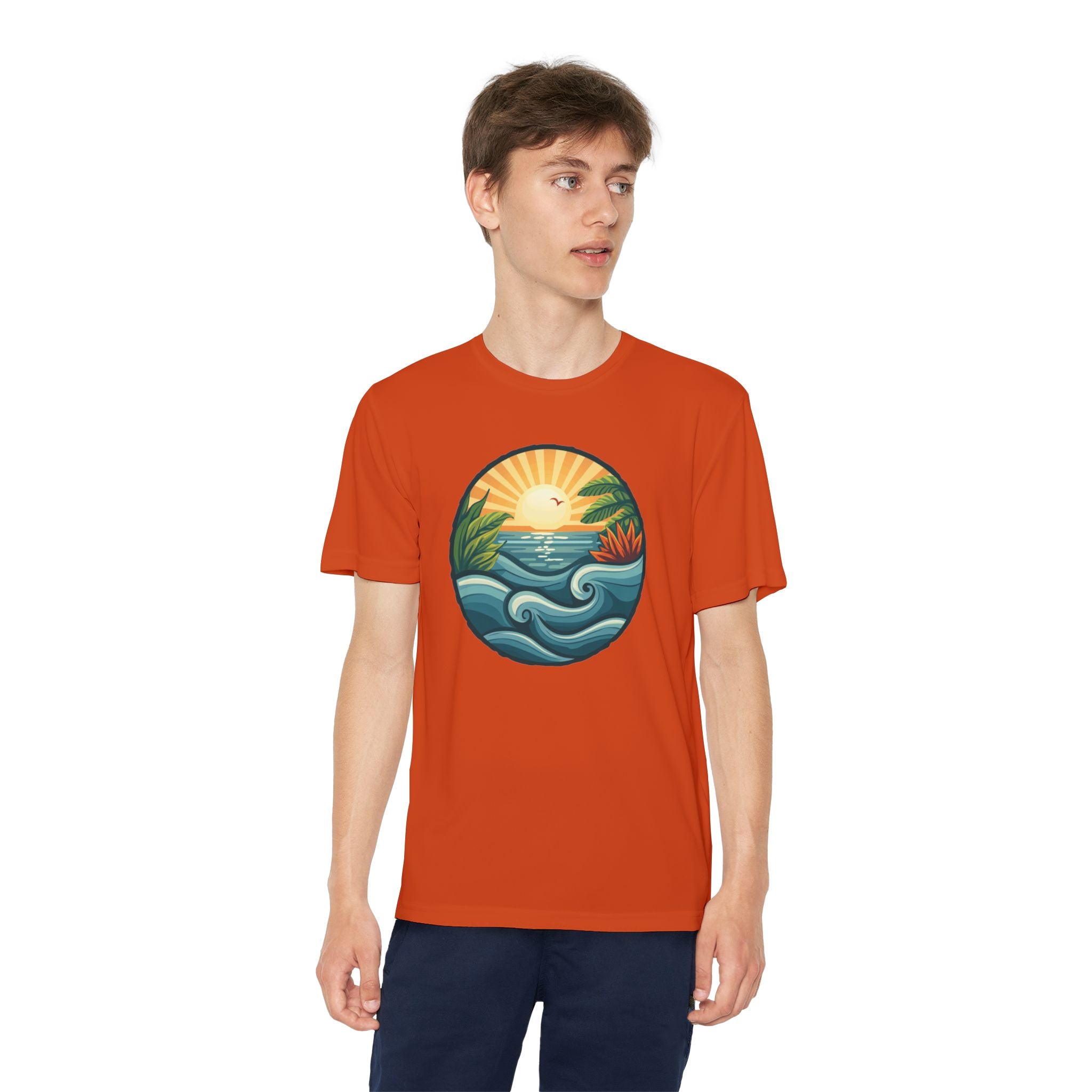 Beach Shirt Youth Competitor Tee, Kids Surf Tee, Summer Vacation Top, Ocean Lover T-Shirt, Coastal Clothing