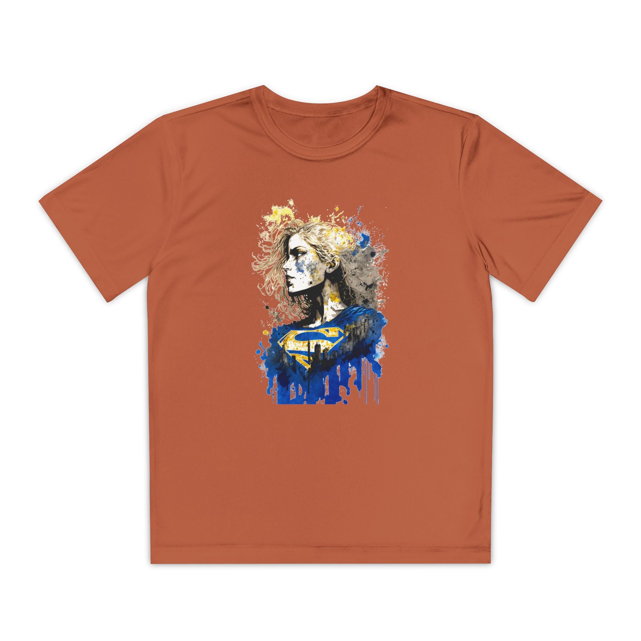 Superhero Youth T-Shirt Sports Graphic Tee, Cool Athletic Shirt for Kids