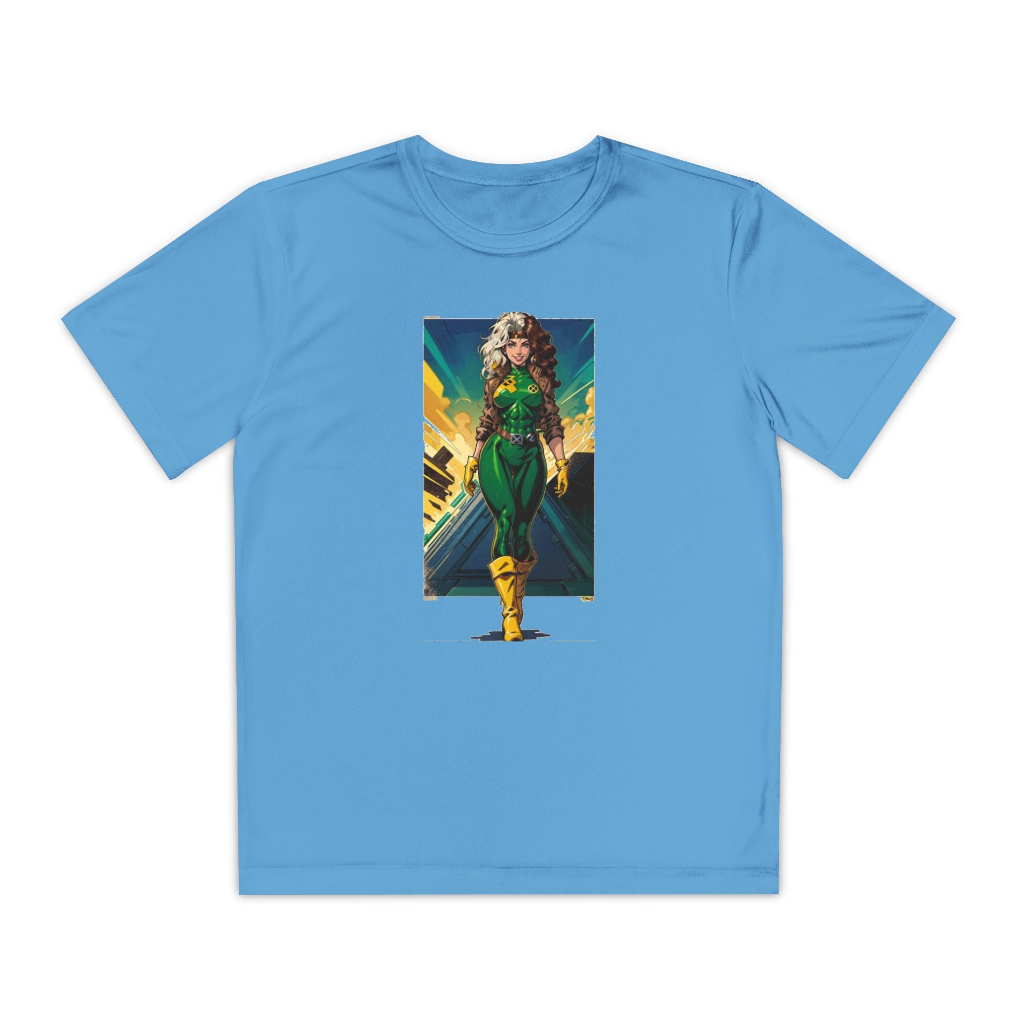 Superhero Youth T-Shirt Sports Graphic Tee, Cool Athletic Shirt for Kids