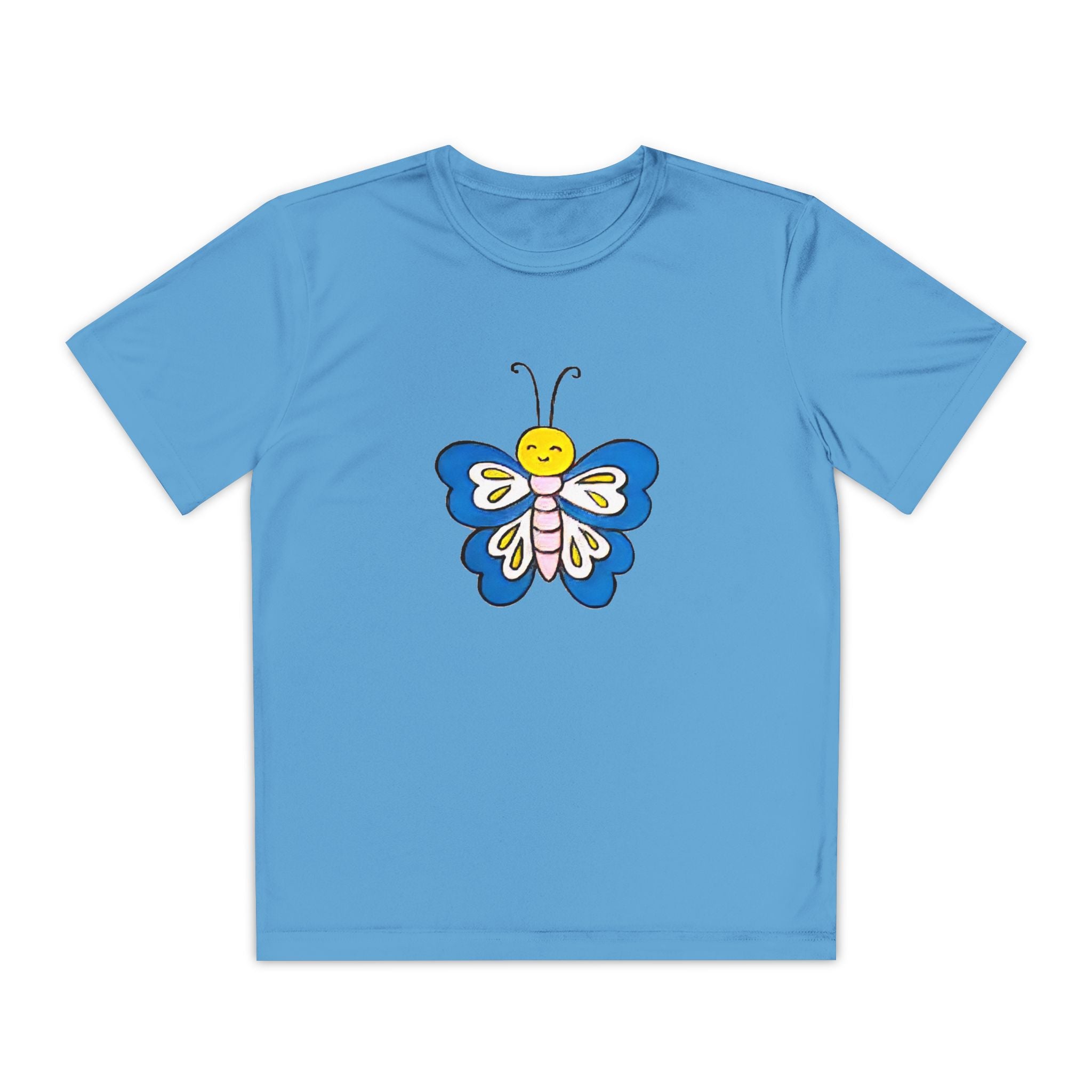 Butterffy Youth T-Shirt Sports Graphic Tee, Cool Athletic Shirt for Kids, Perfect for Sports Events, Team Spirit