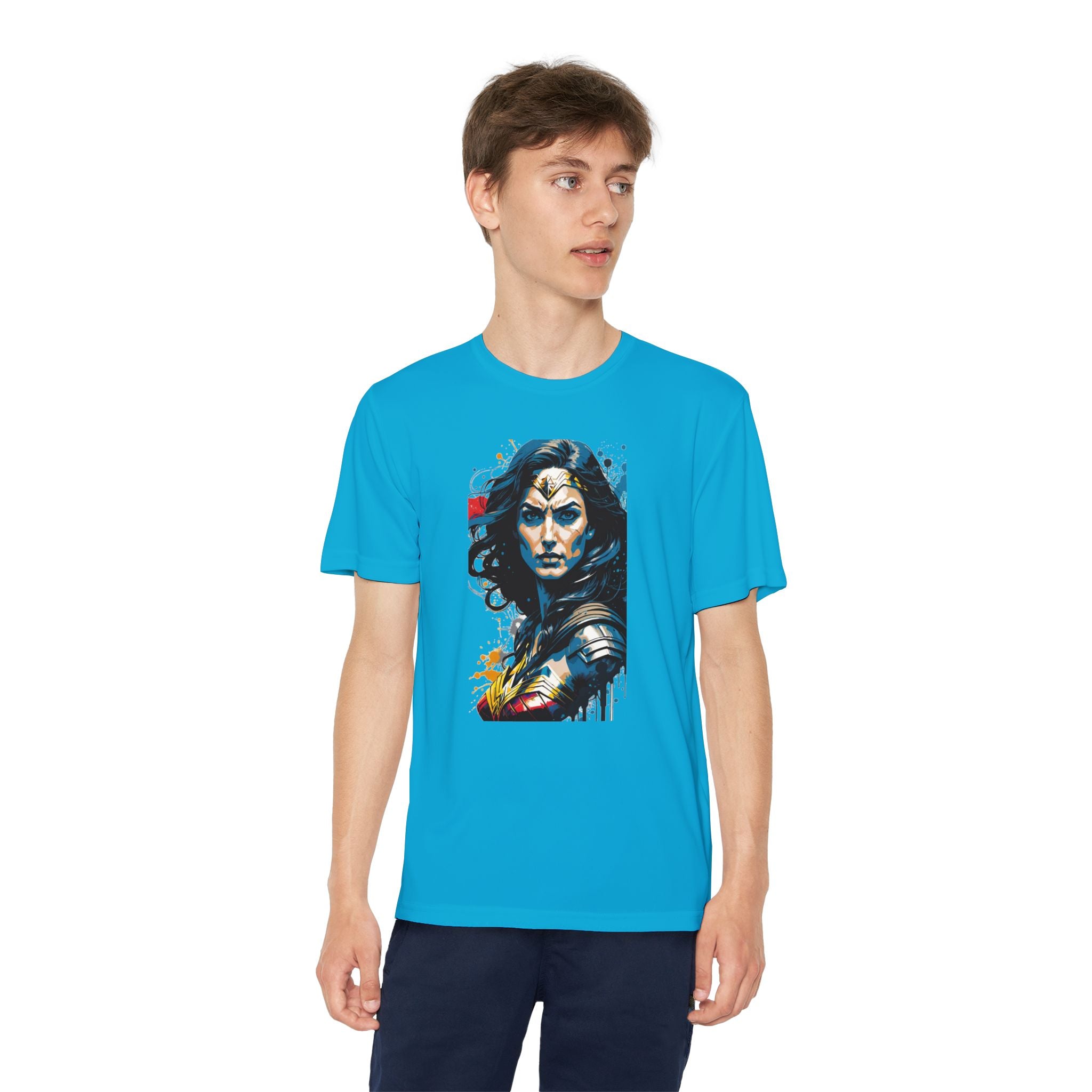 Superhero Youth T-Shirt Sports Graphic Tee, Cool Athletic Shirt for Kids