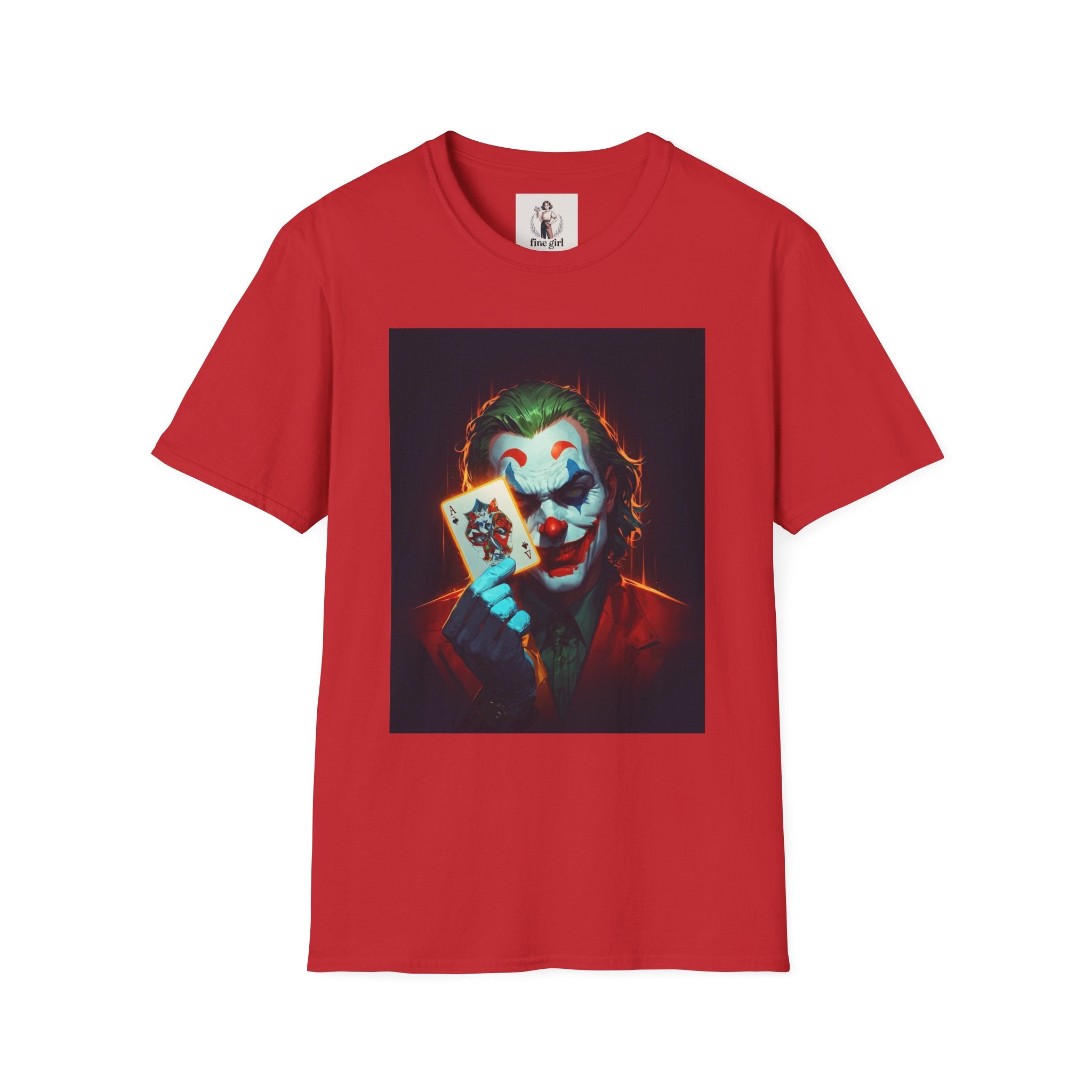 The Joker Superhero Marvel Unisex Softstyle T-Shirt, Comic Book Tee, Geeky Clothing, Cosplay Costume Top