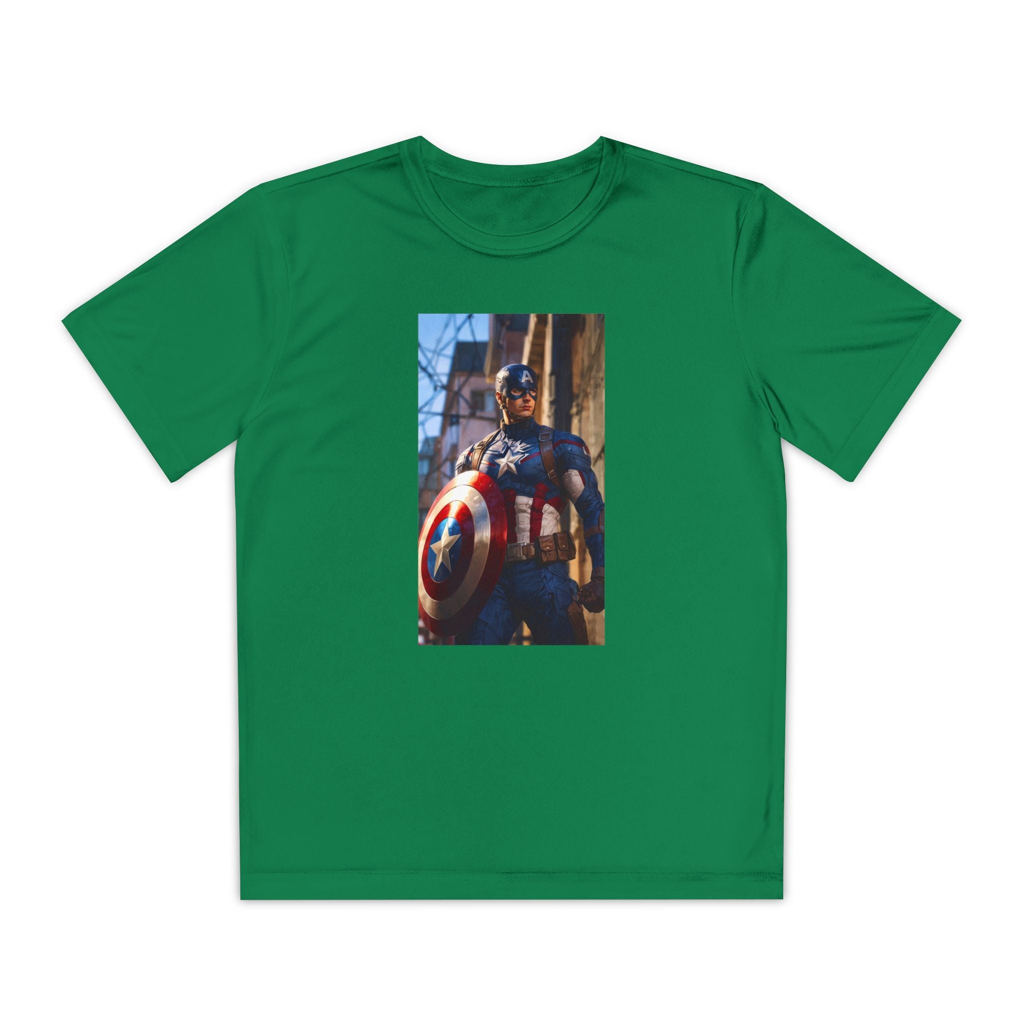 Captain America Superhero Marvel Patriotic, Kids Graphic T-Shirt, Boys Hero Top, Girls Comic Book Clothing, Birthday