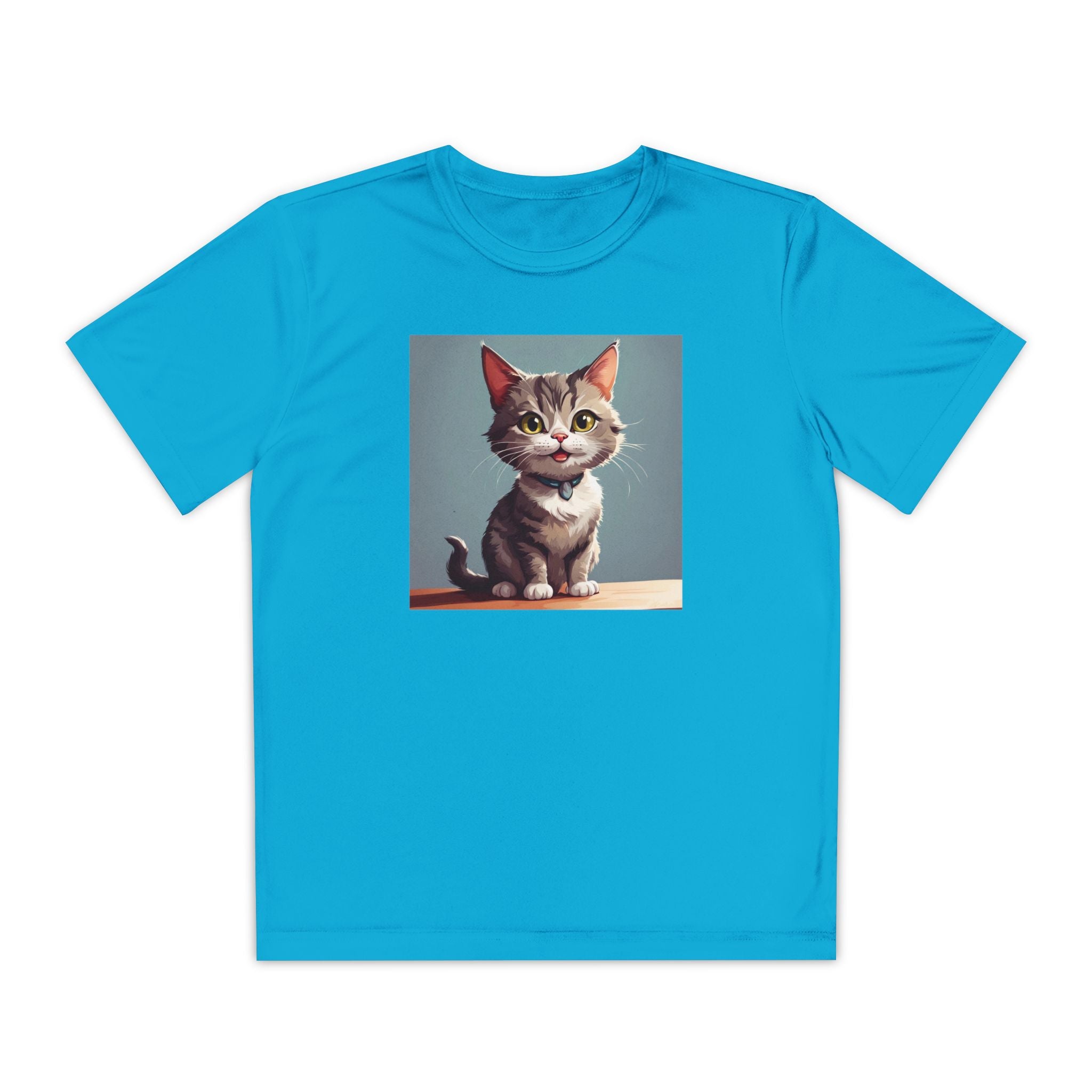 Youth Tee, Cute Kitten Graphic Shirt for Kids, Cat Lover Gift, Animal Theme Top, Children's Clothing, Feline Print Apparel