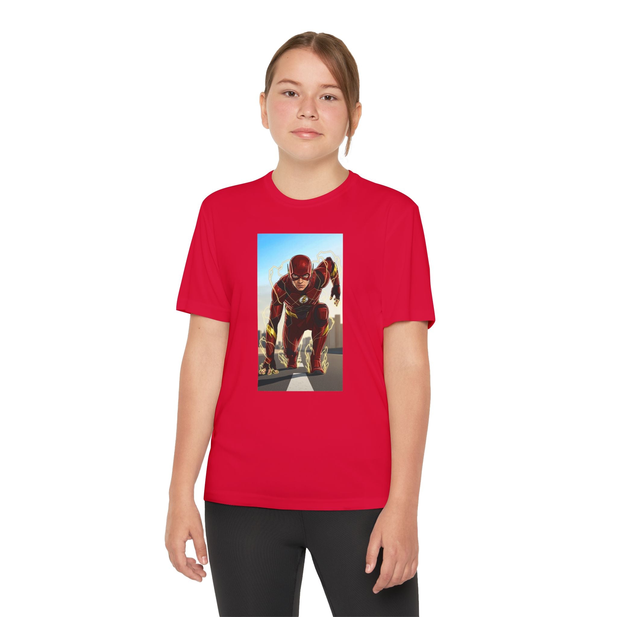 The Flash Superhero Marvel Youth T-Shirt, Kid's Superhero Tee, Children's Graphic Shirt, Comic Book Character Top, Kids Costume Apparel