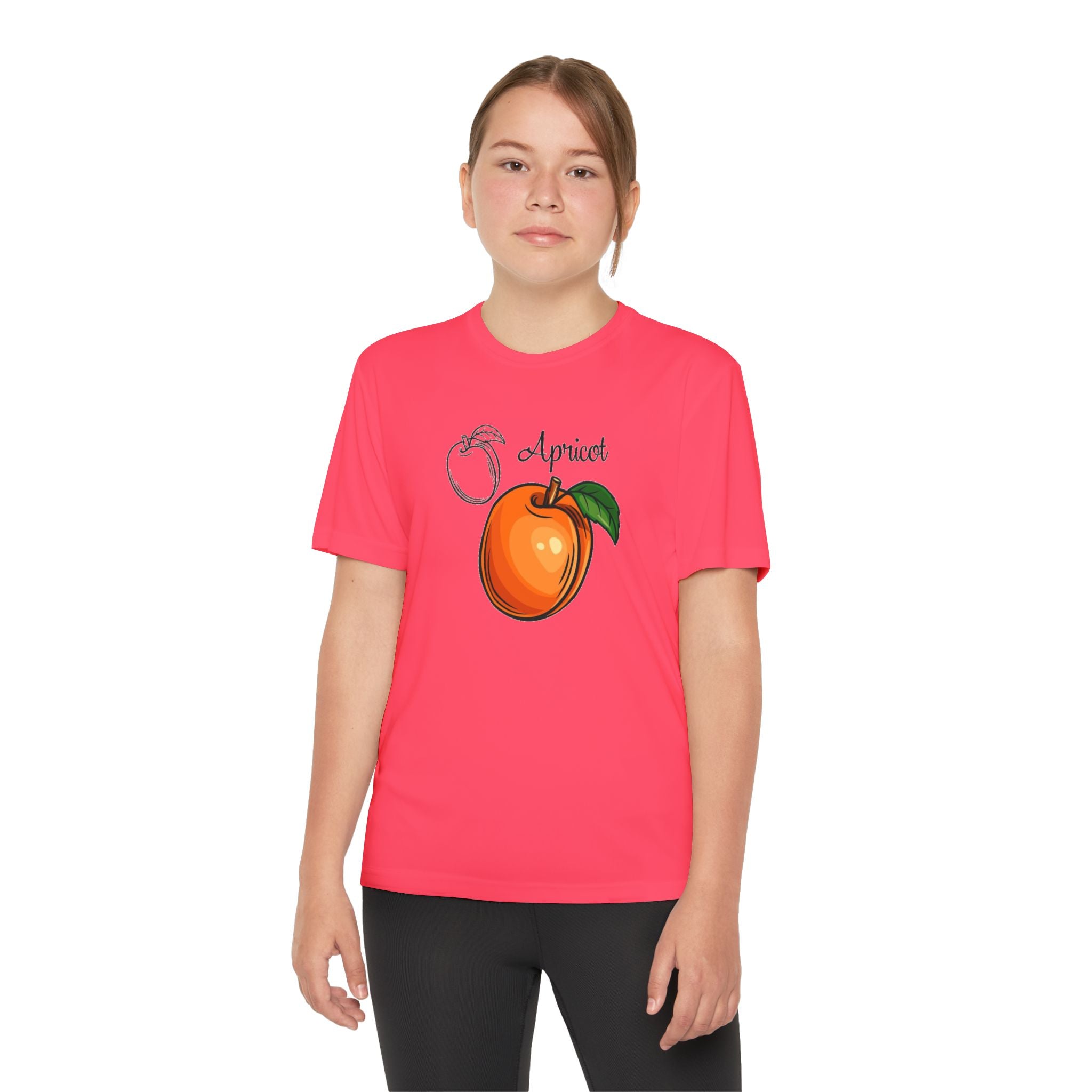 Apricot Youth T-Shirt Sports Graphic Tee, Cool Athletic Shirt for Kids, Perfect for Sports Events, Team Spirit