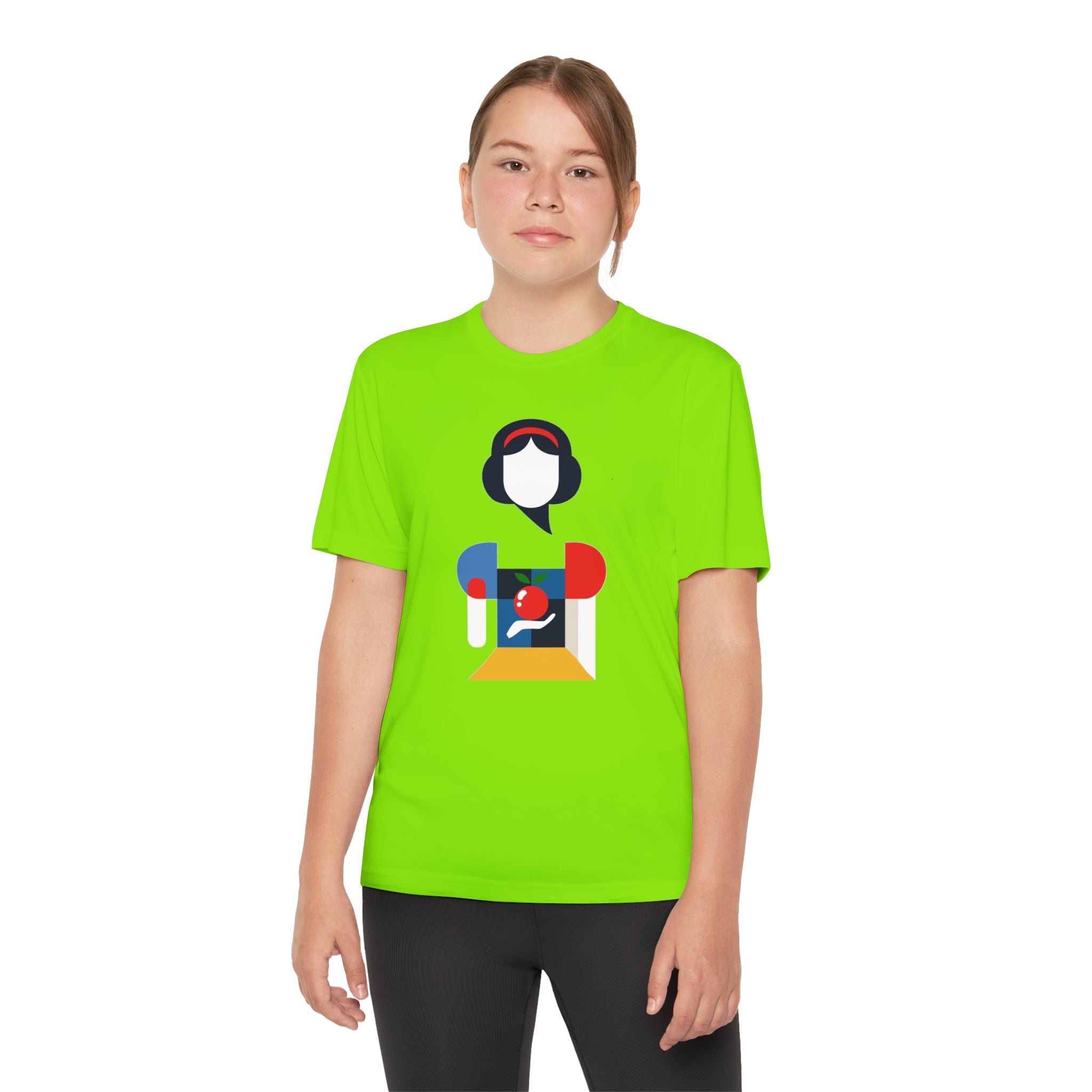 Snow White Youth T-Shirt Sports Graphic Tee, Cool Athletic Shirt for Kids, Perfect for Sports Events, Team Spirit
