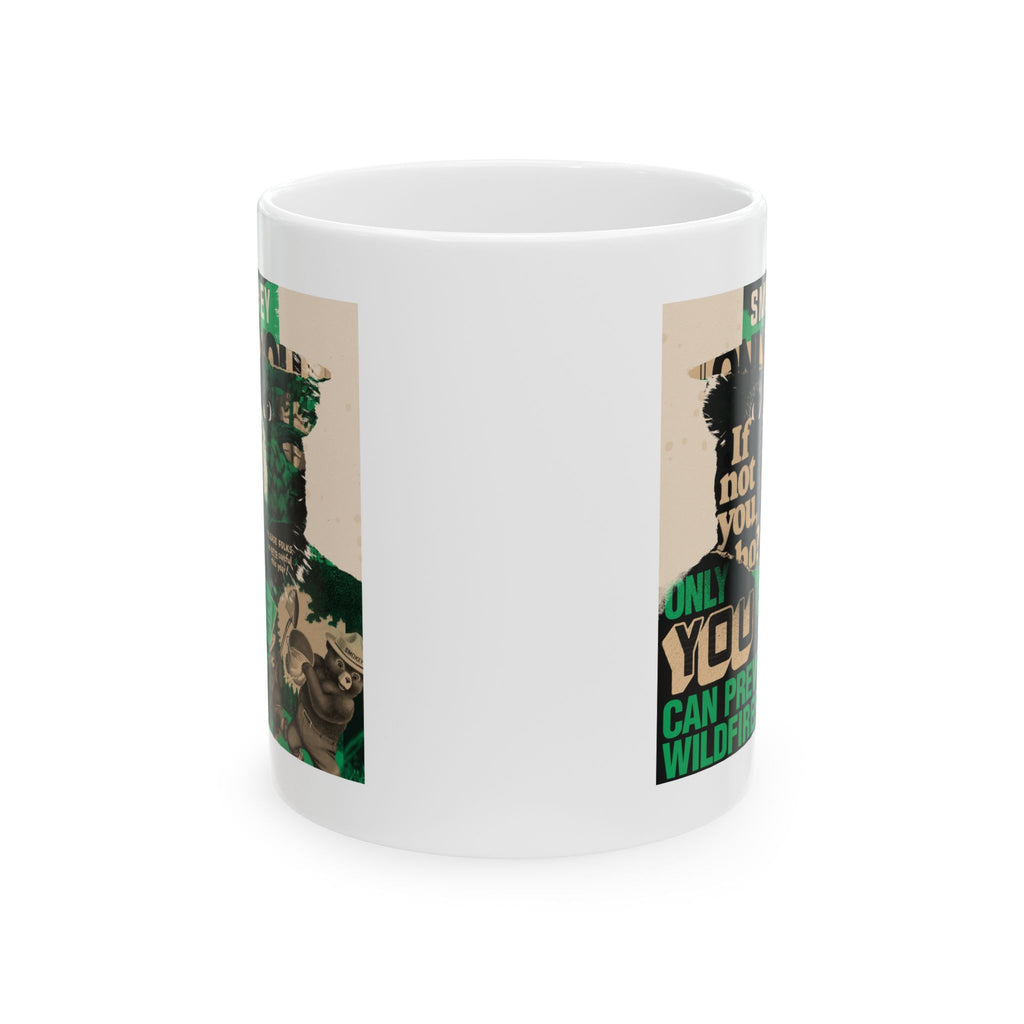Smokey Bear Firefighter Coffee Mug, Tea Cup, Gift for First Responders, Campfire Enthusiasts, Firefighters Appreciation, Firefighting, Fire