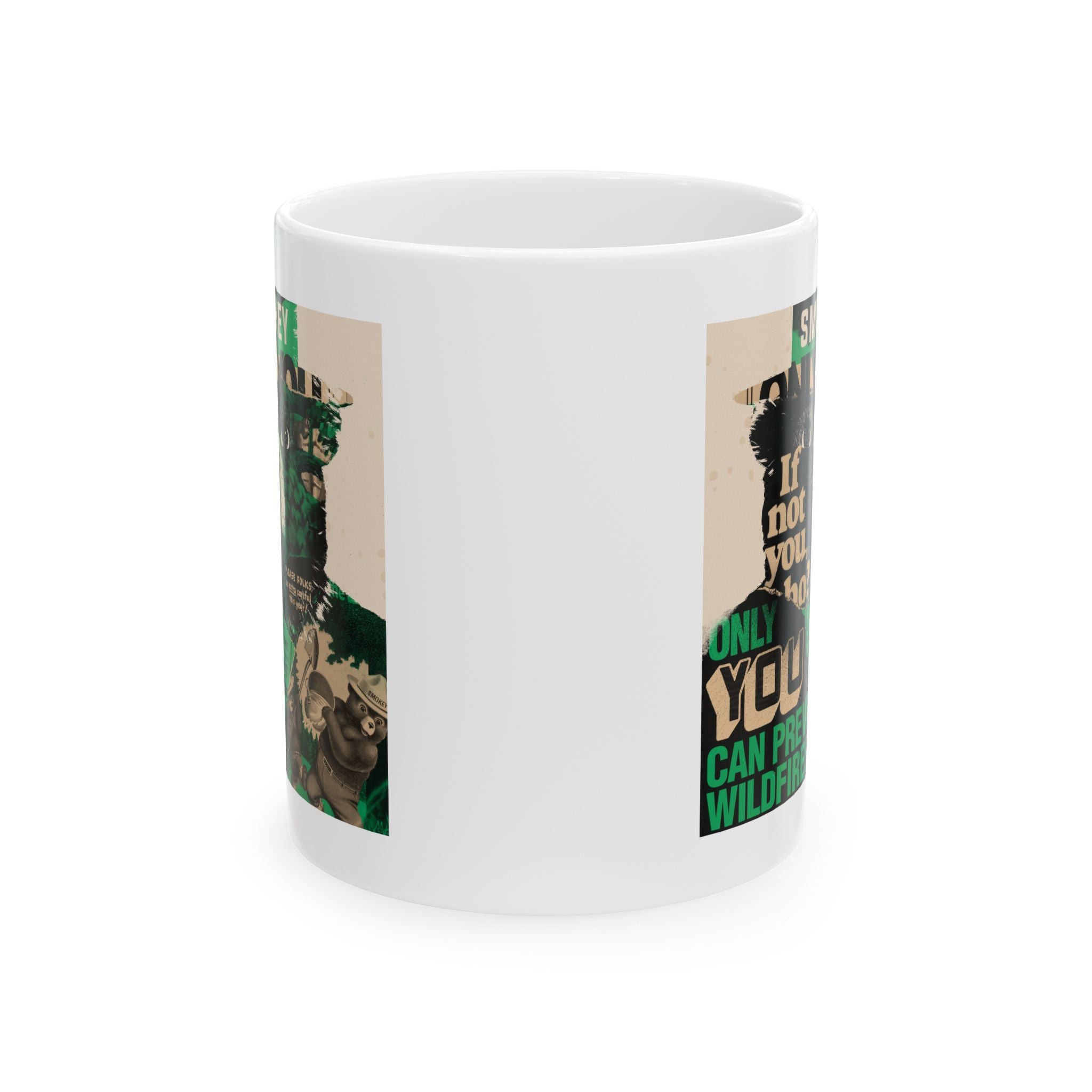 Smokey Bear Firefighter Coffee Mug, Tea Cup, Gift for First Responders, Campfire Enthusiasts, Firefighters Appreciation, Firefighting, Fire