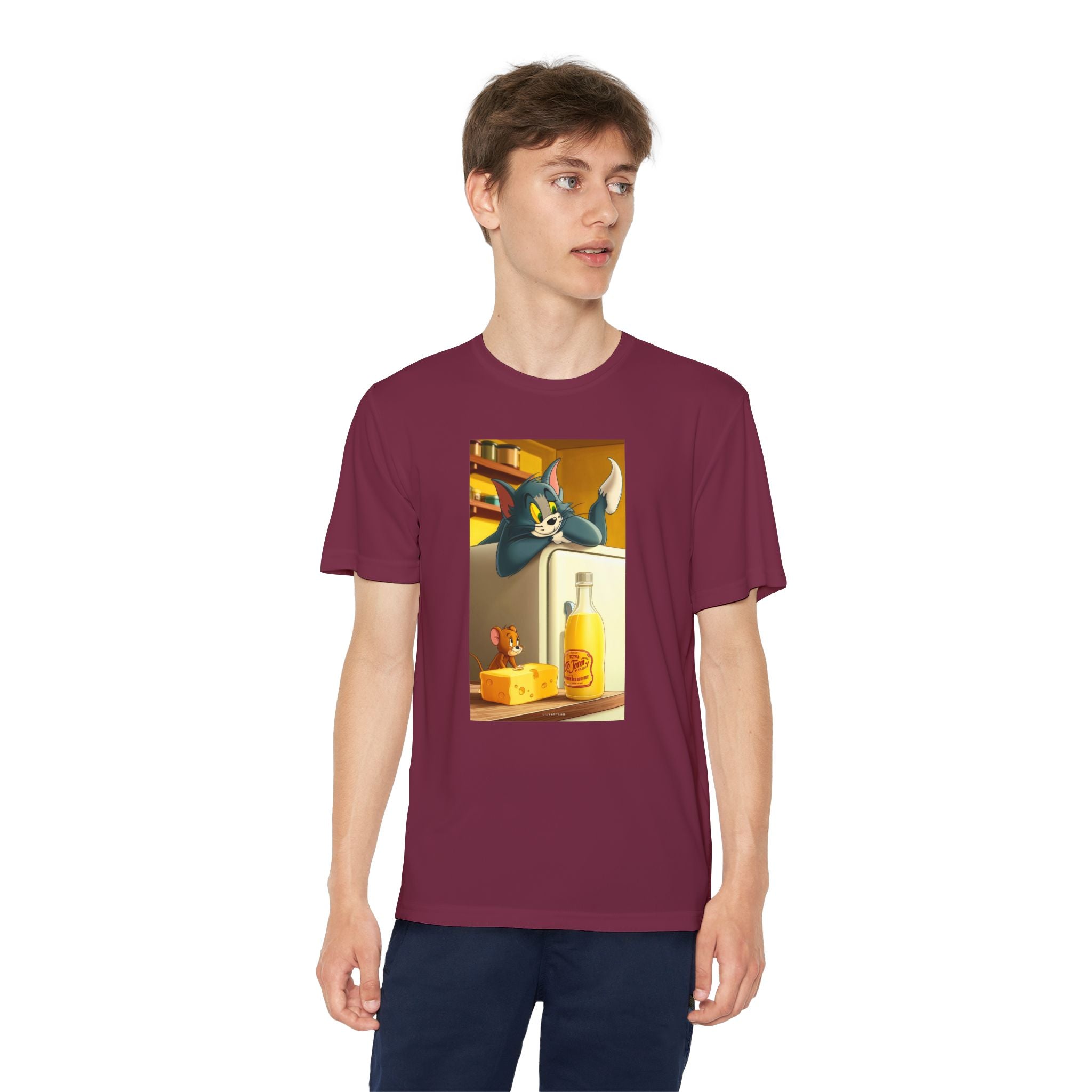 Youth Competitor Tee with Tom And Jerry design, Cartoon Graphic Kid's T-Shirt, Kids Tee, Children's Clothing, Funny Tee for Boys and Girls