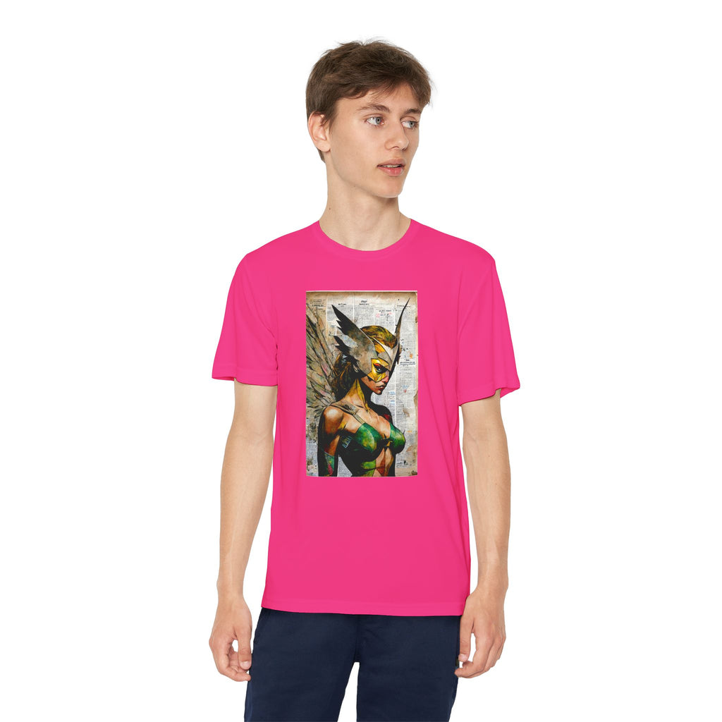 Superhero Youth T-Shirt Sports Graphic Tee, Cool Athletic Shirt for Kids