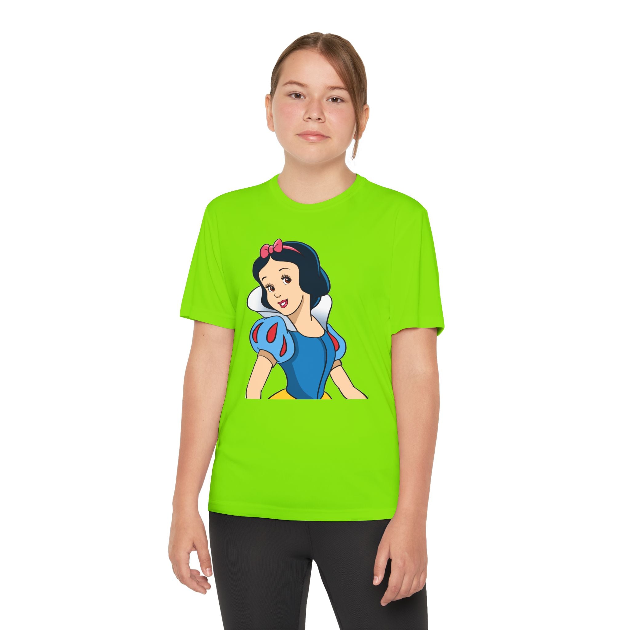 Snow White Youth T-Shirt Sports Graphic Tee, Cool Athletic Shirt for Kids, Perfect for Sports Events, Team Spirit