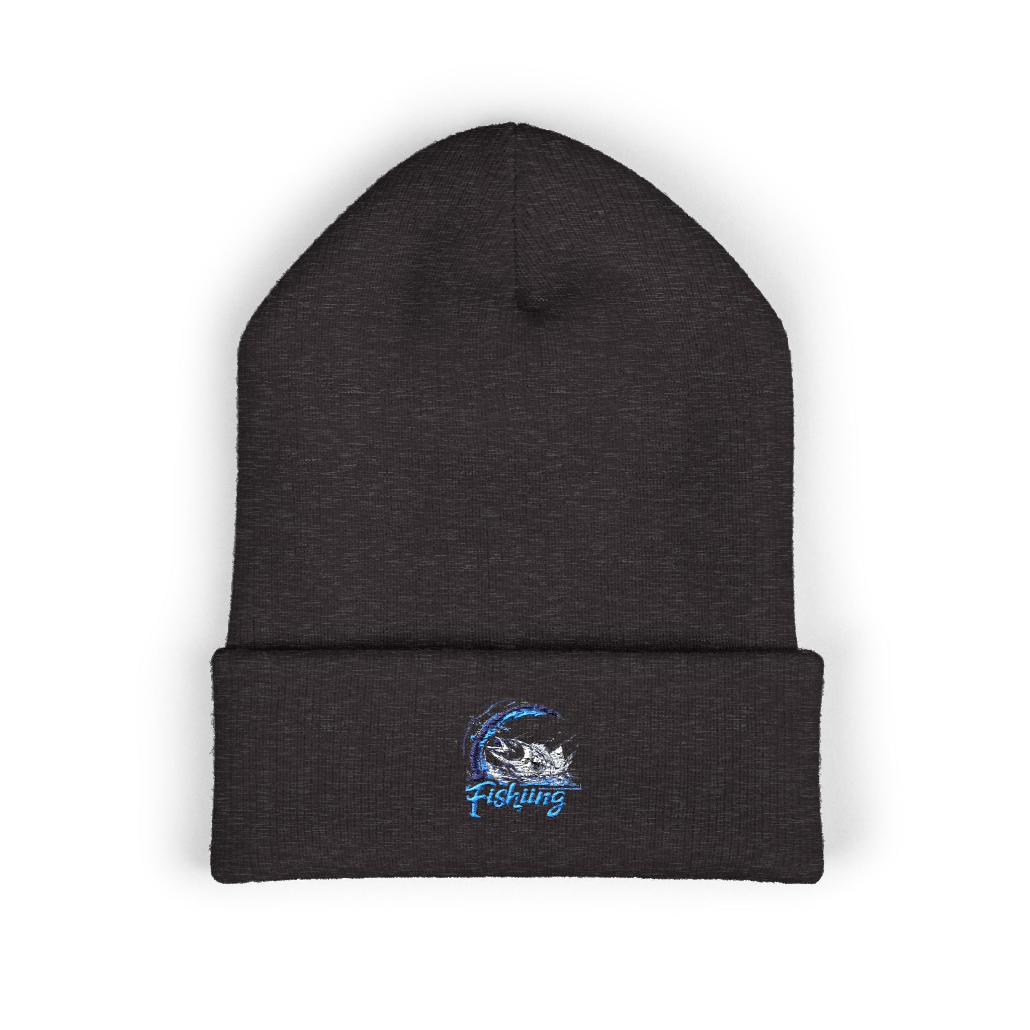 Beanie, Fishing Embroidered Hat for Outdoor Enthusiasts, Angler Gift, Fisherman Apparel, Winter Headwear, Knit Cap