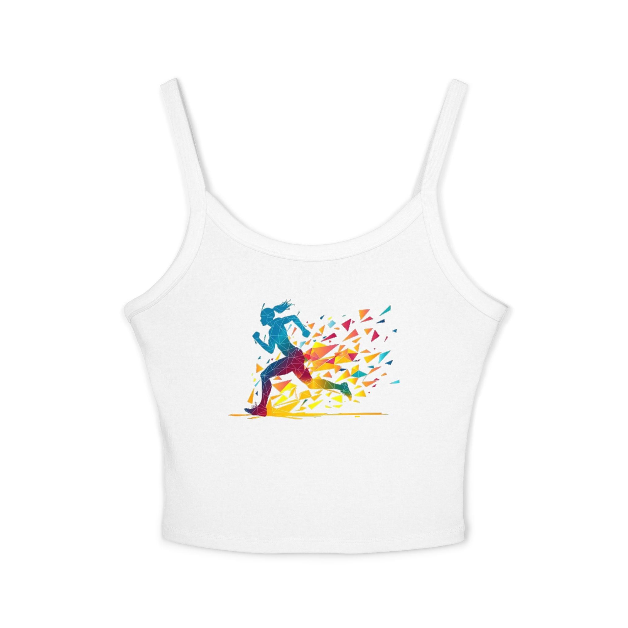 Running Woman Tank Top, Athletic Workout Top, Fitness Sleeveless Shirt, Jogging Muscle Tee, Exercise Gym Cami