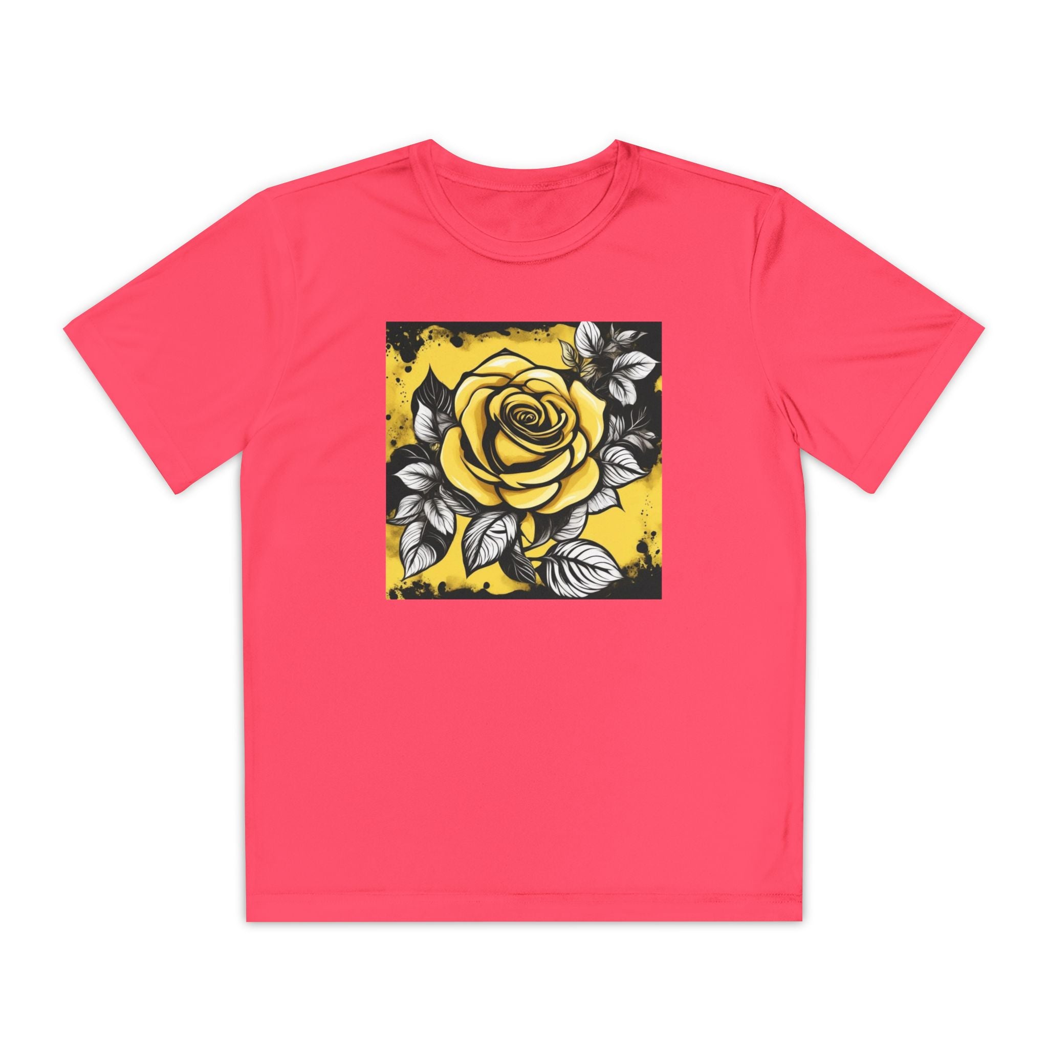 Flower Youth Tshirt, Girls Floral Tee, Kids Spring Shirt, Children's Botanical Top, Teen Blossom T-Shirt