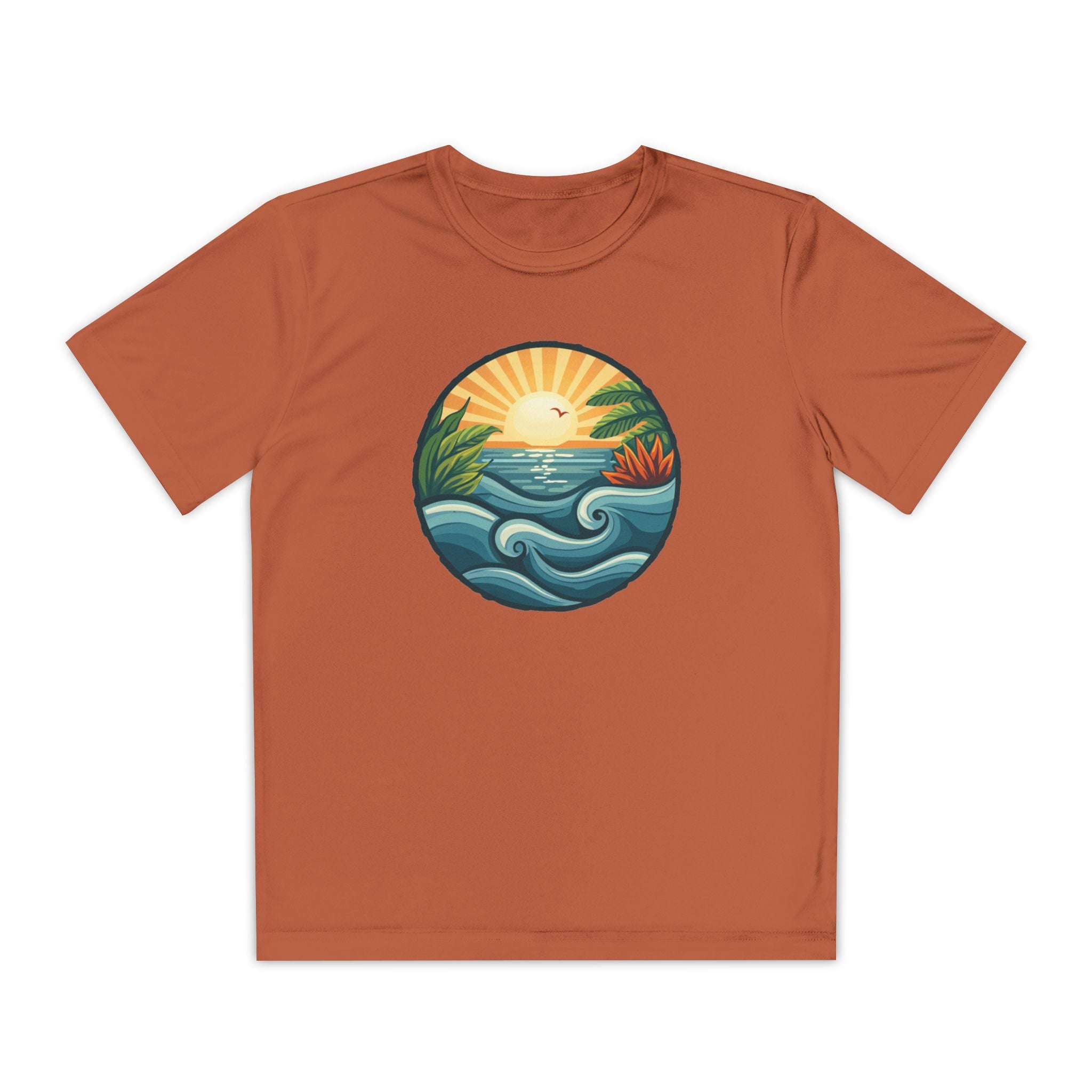 Beach Shirt Youth Competitor Tee, Kids Surf Tee, Summer Vacation Top, Ocean Lover T-Shirt, Coastal Clothing