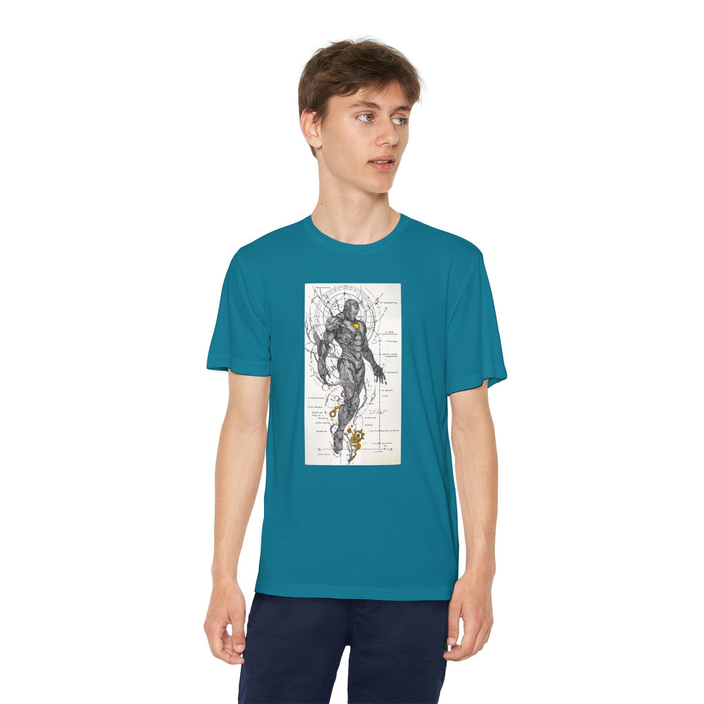 Superhero Youth T-Shirt Sports Graphic Tee, Cool Athletic Shirt for Kids