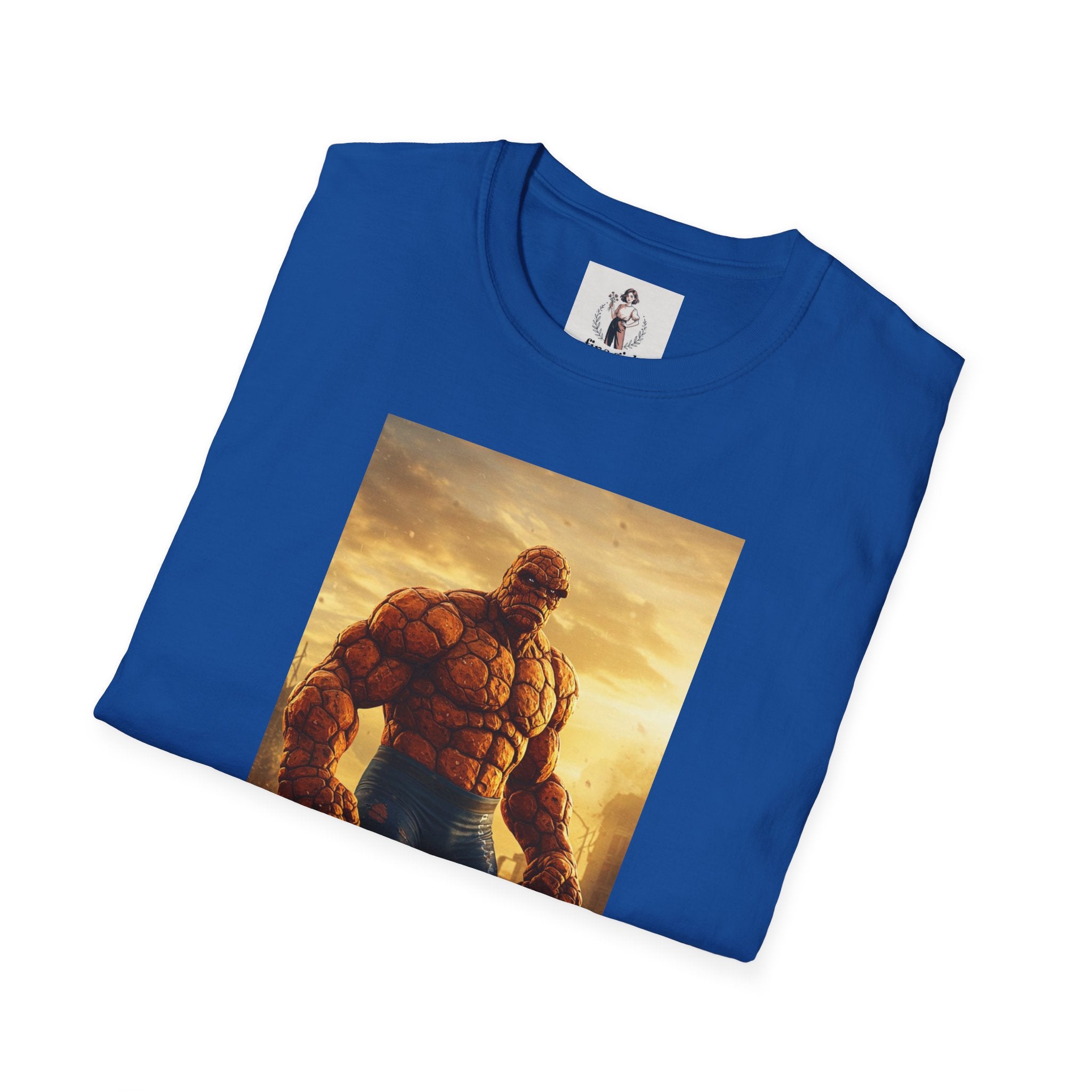 The Thing Superhero Marvel Unisex Softstyle T-Shirt, Comic Book Tee, Geeky Clothing, Cosplay Costume Top