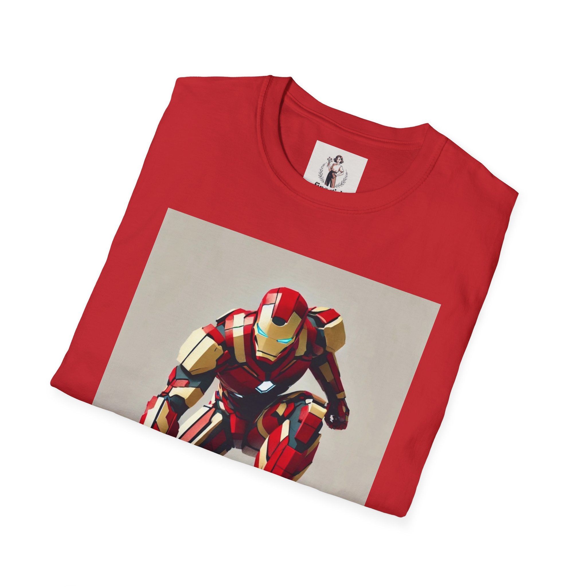 Ironman Superhero Marvel Unisex Softstyle T-Shirt, Comic Book Tee, Geeky Clothing, Cosplay Costume Top