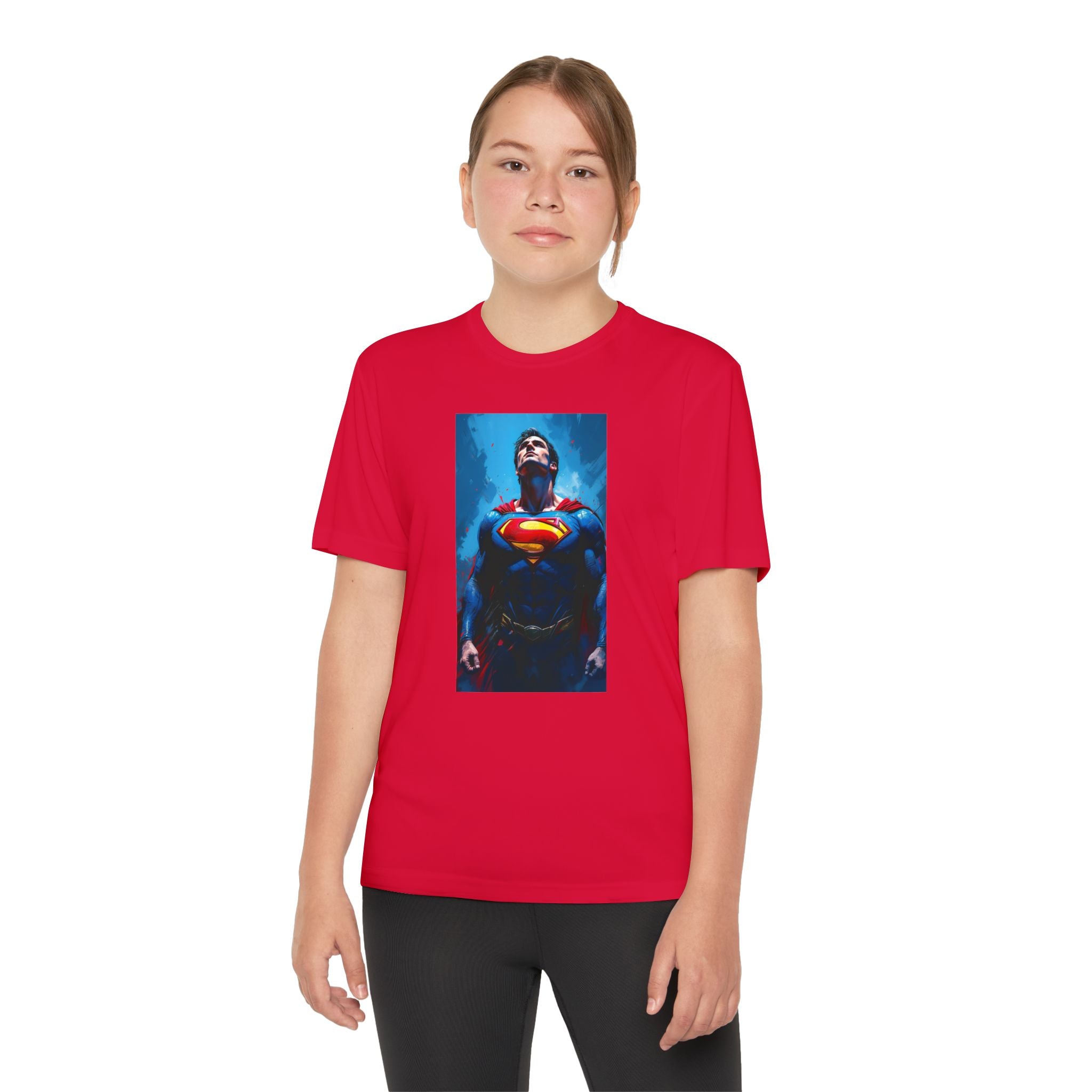 Superman Superhero Marvel T-Shirt, Youth Competitor Tee,  Kids Comic Book Hero Top, Children's Graphic Tee, Youth Super Power T-Shirt