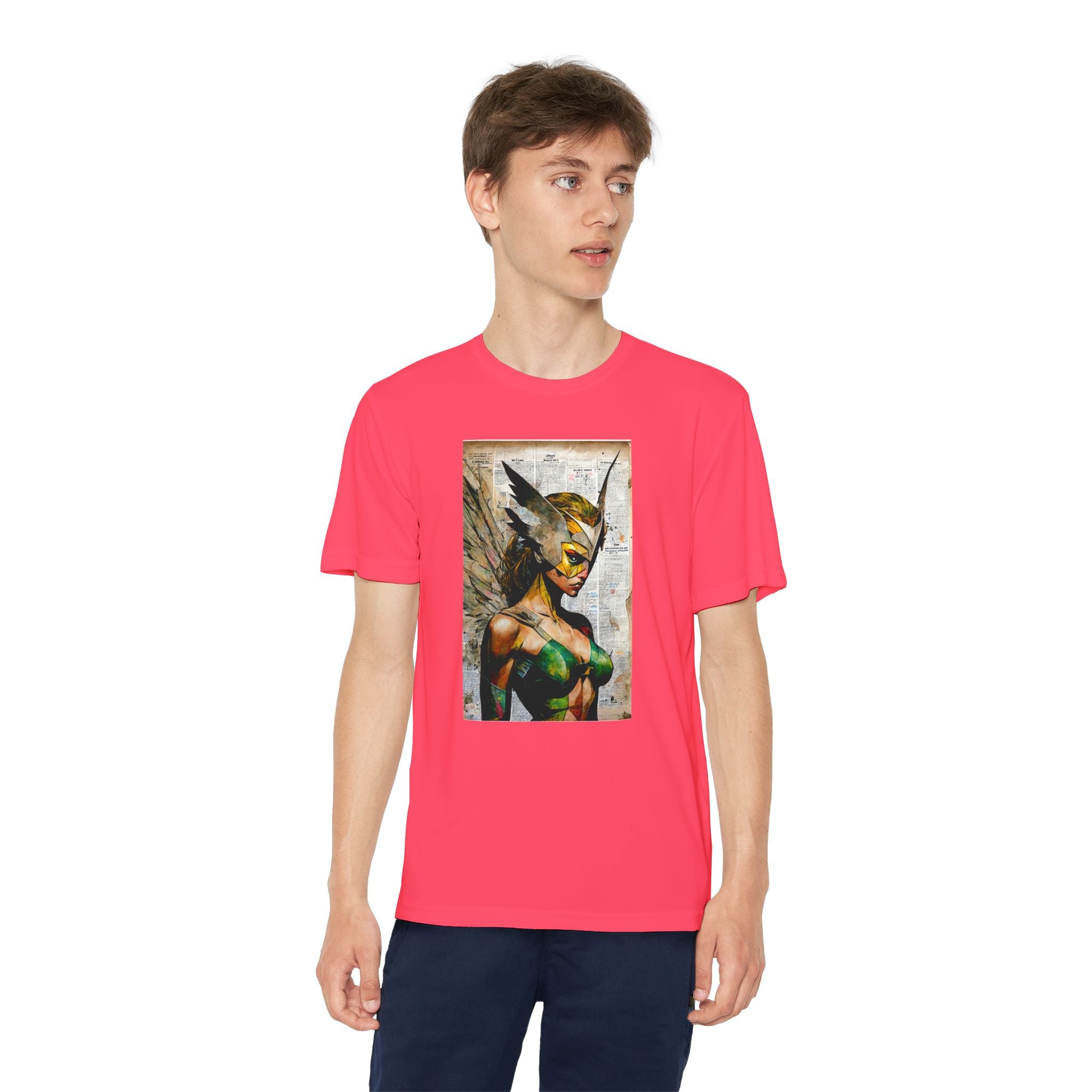 Superhero Youth T-Shirt Sports Graphic Tee, Cool Athletic Shirt for Kids