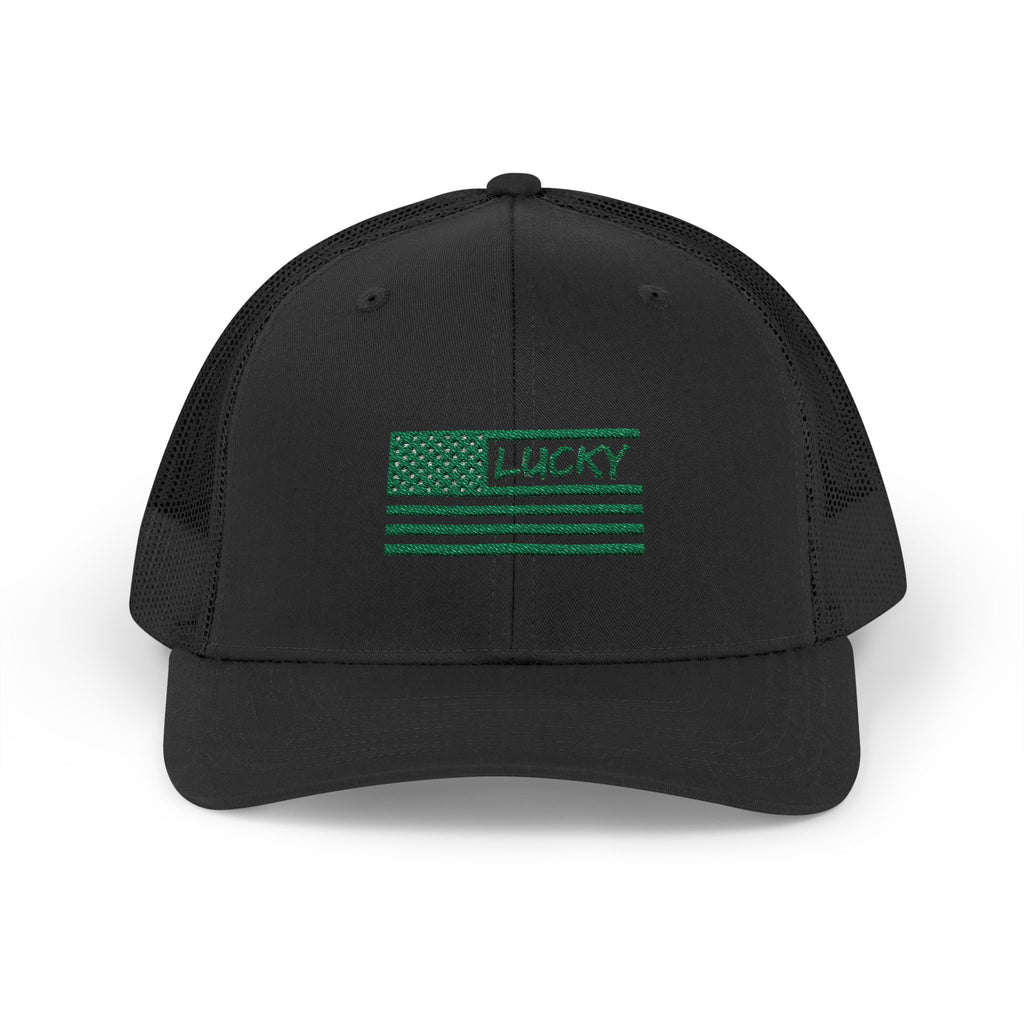 St. Patrick's Day Lucky 4-Leaf Clover Snapback Trucker Cap