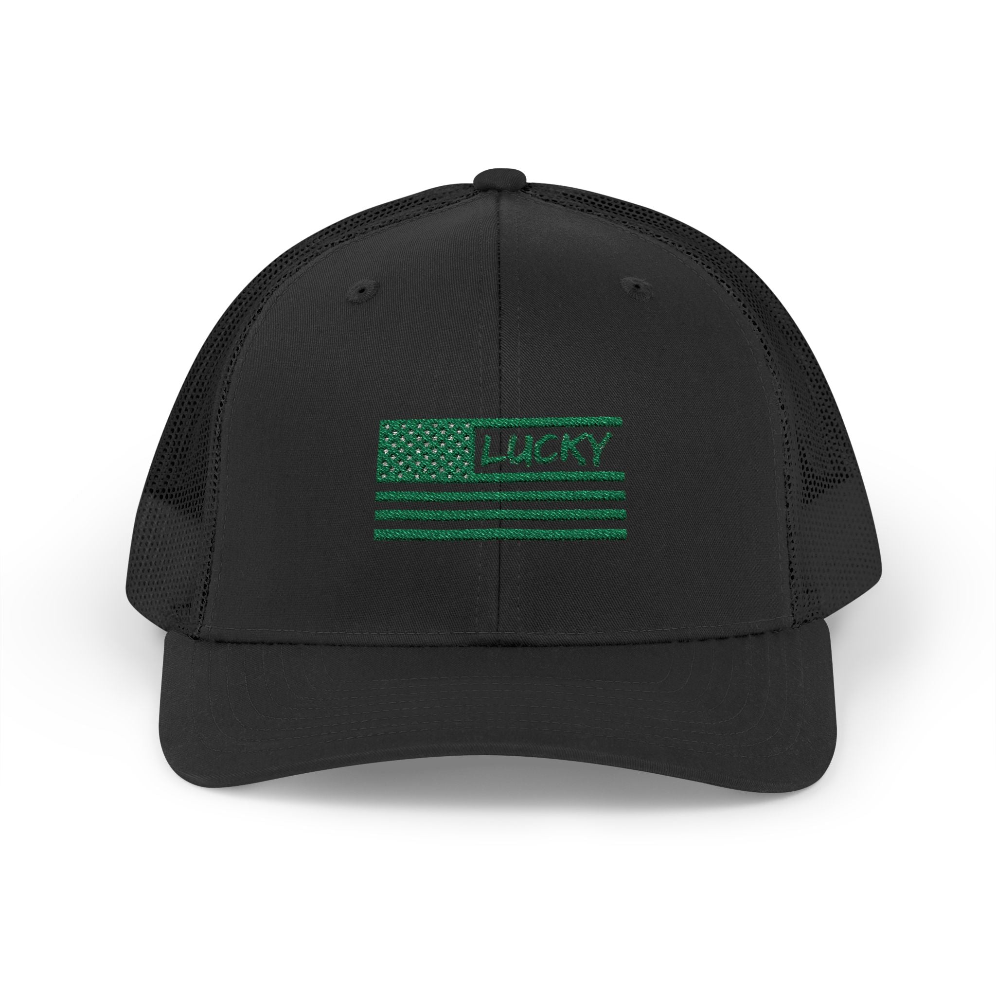 St. Patrick's Day Lucky 4-Leaf Clover Snapback Trucker Cap