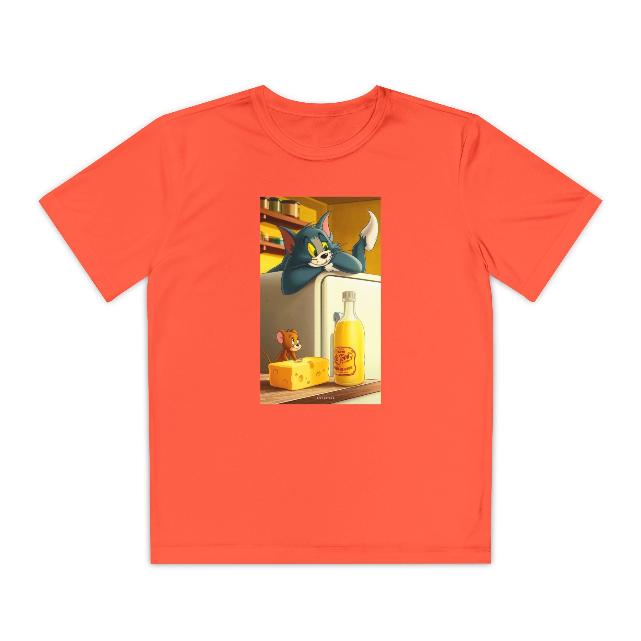 Youth Competitor Tee with Tom And Jerry design, Cartoon Graphic Kid's T-Shirt, Kids Tee, Children's Clothing, Funny Tee for Boys and Girls