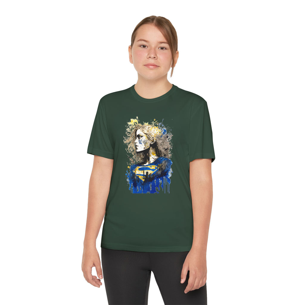 Superhero Youth T-Shirt Sports Graphic Tee, Cool Athletic Shirt for Kids