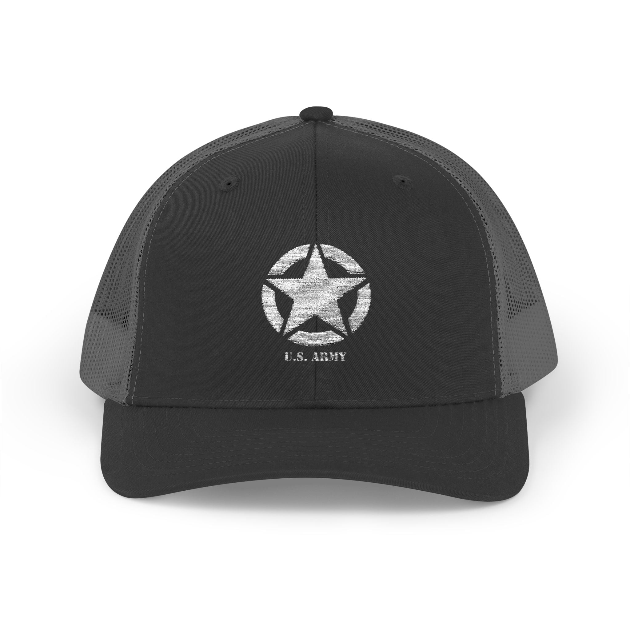 US Army Snapback Trucker Cap with Thin Red Line Design, Ideal for First Responders, Supportive Gifts, Memorials, Everyday Wear