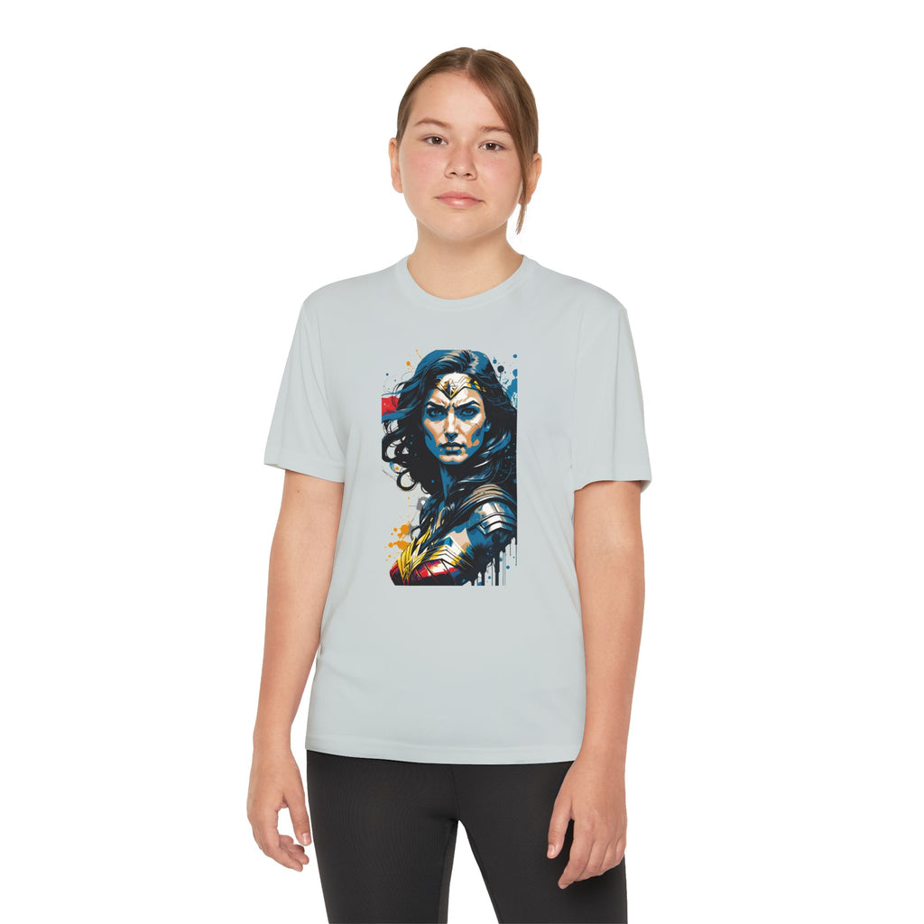 Superhero Youth T-Shirt Sports Graphic Tee, Cool Athletic Shirt for Kids