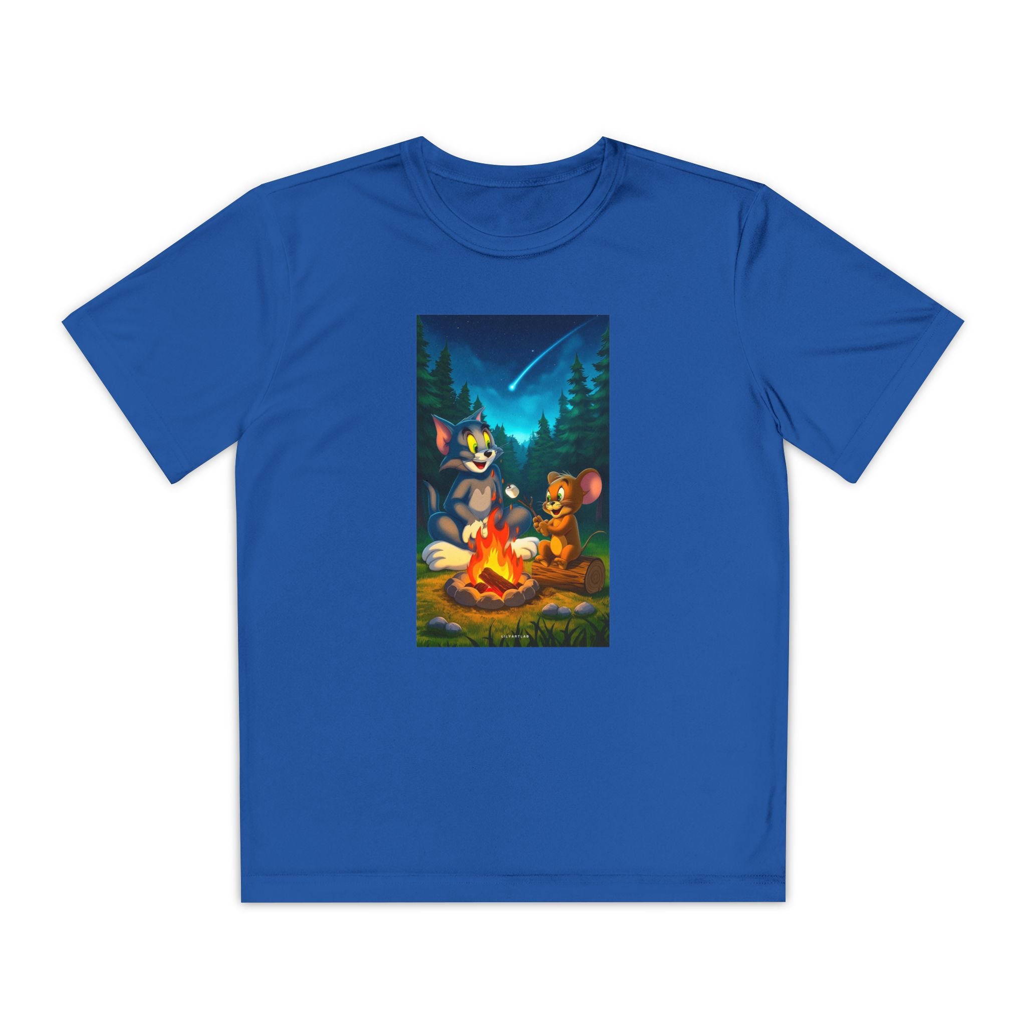Youth Competitor Tee with Tom And Jerry design, Cartoon Graphic Kid's T-Shirt, Kids Tee, Children's Clothing, Funny Tee for Boys and Girls