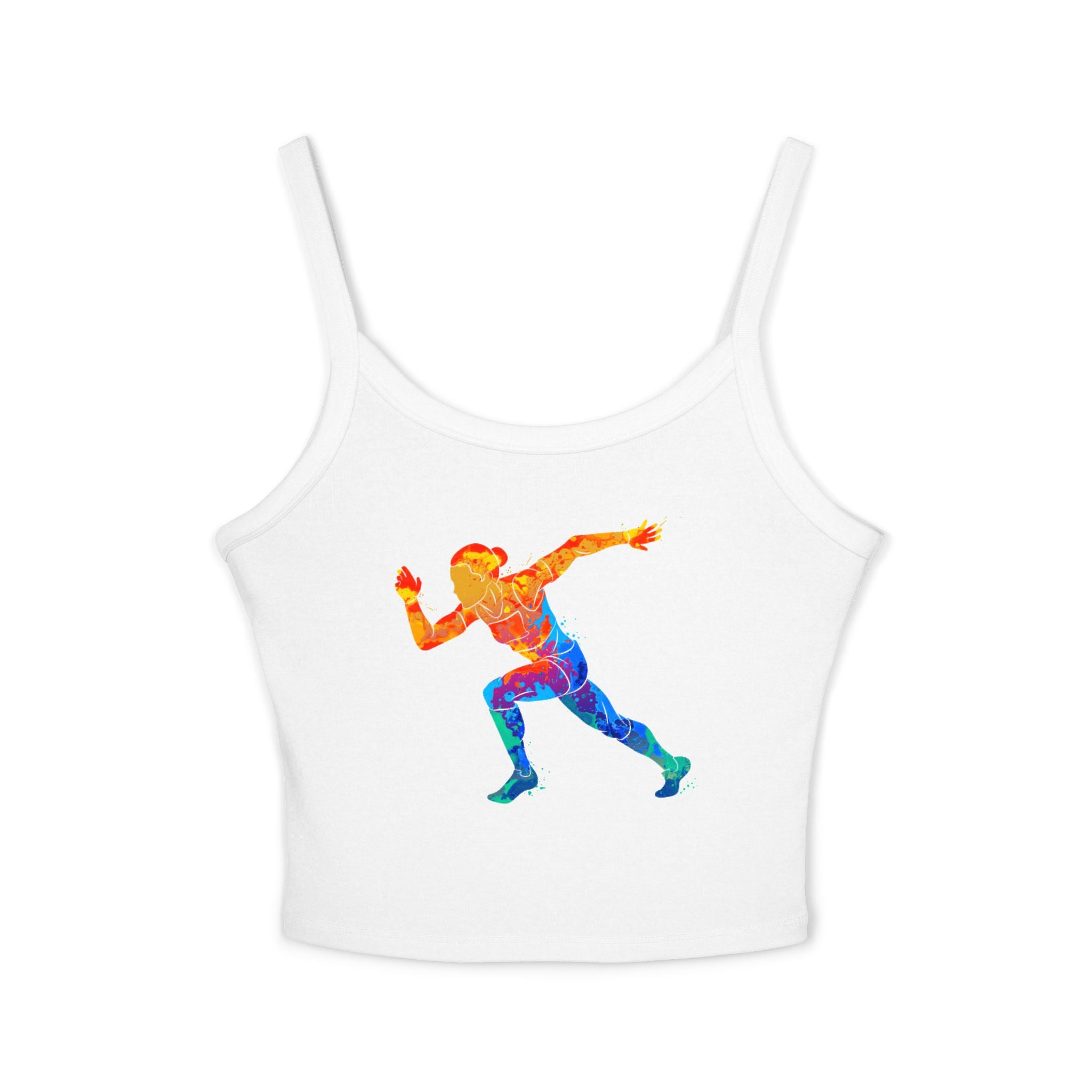 Running Woman Tank Top, Athletic Workout Top, Fitness Sleeveless Shirt, Jogging Muscle Tee, Exercise Gym Cami