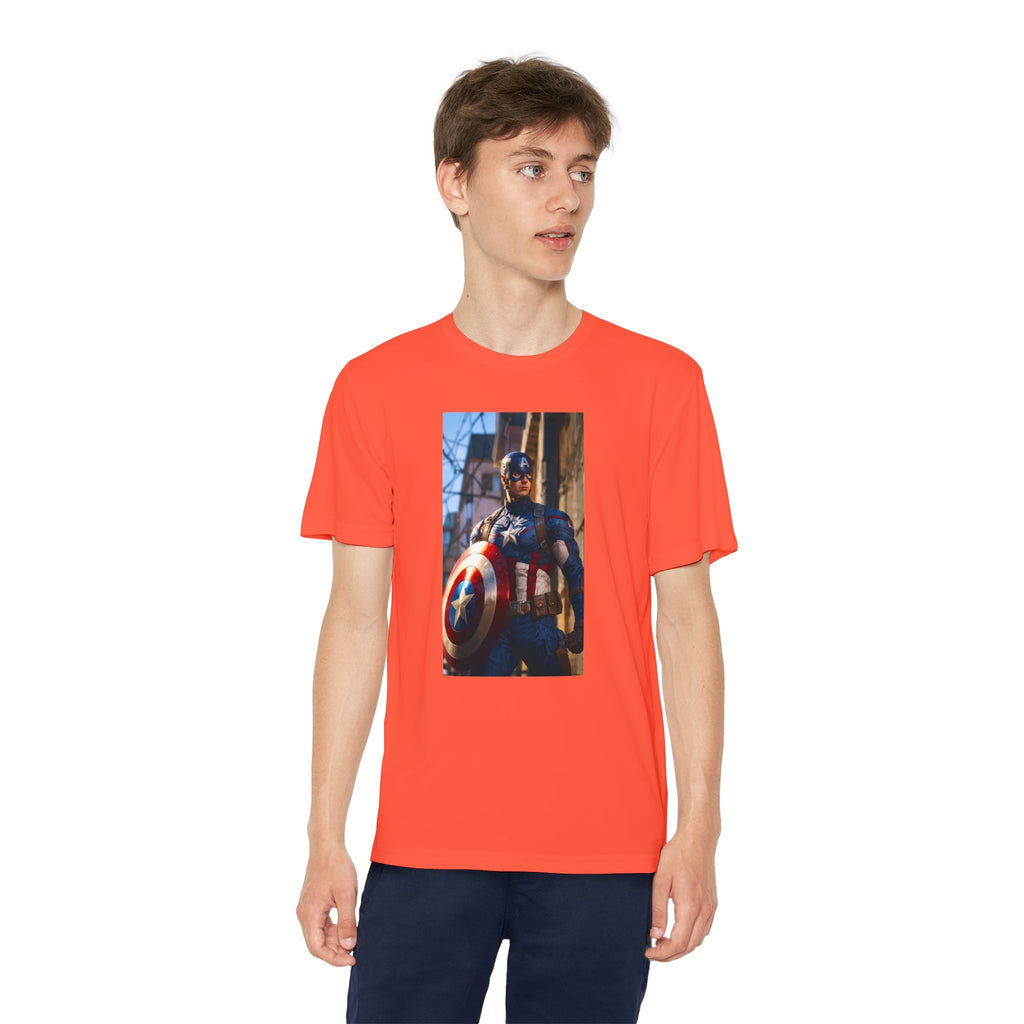 Captain America Superhero Marvel Patriotic, Kids Graphic T-Shirt, Boys Hero Top, Girls Comic Book Clothing, Birthday