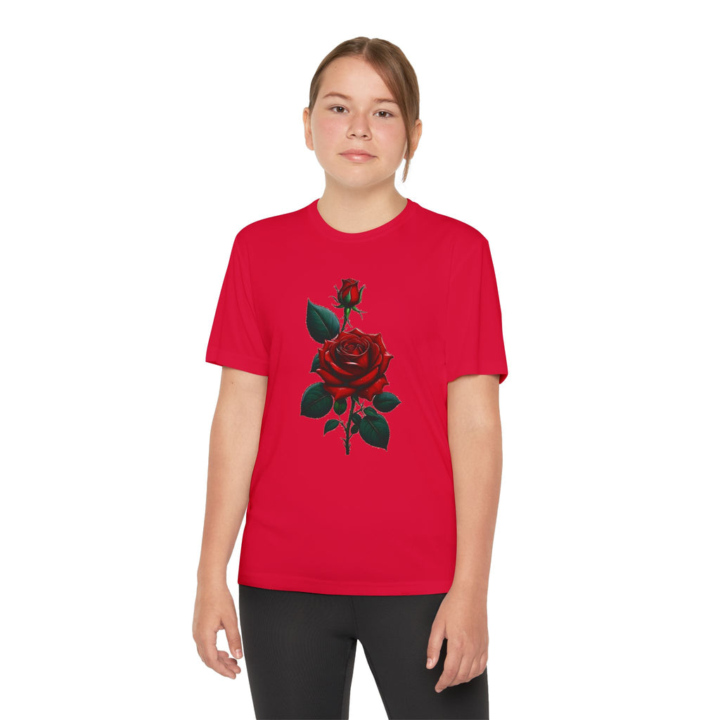 Flower Youth Tshirt, Girls Floral Tee, Kids Spring Shirt, Children's Botanical Top, Teen Blossom T-Shirt
